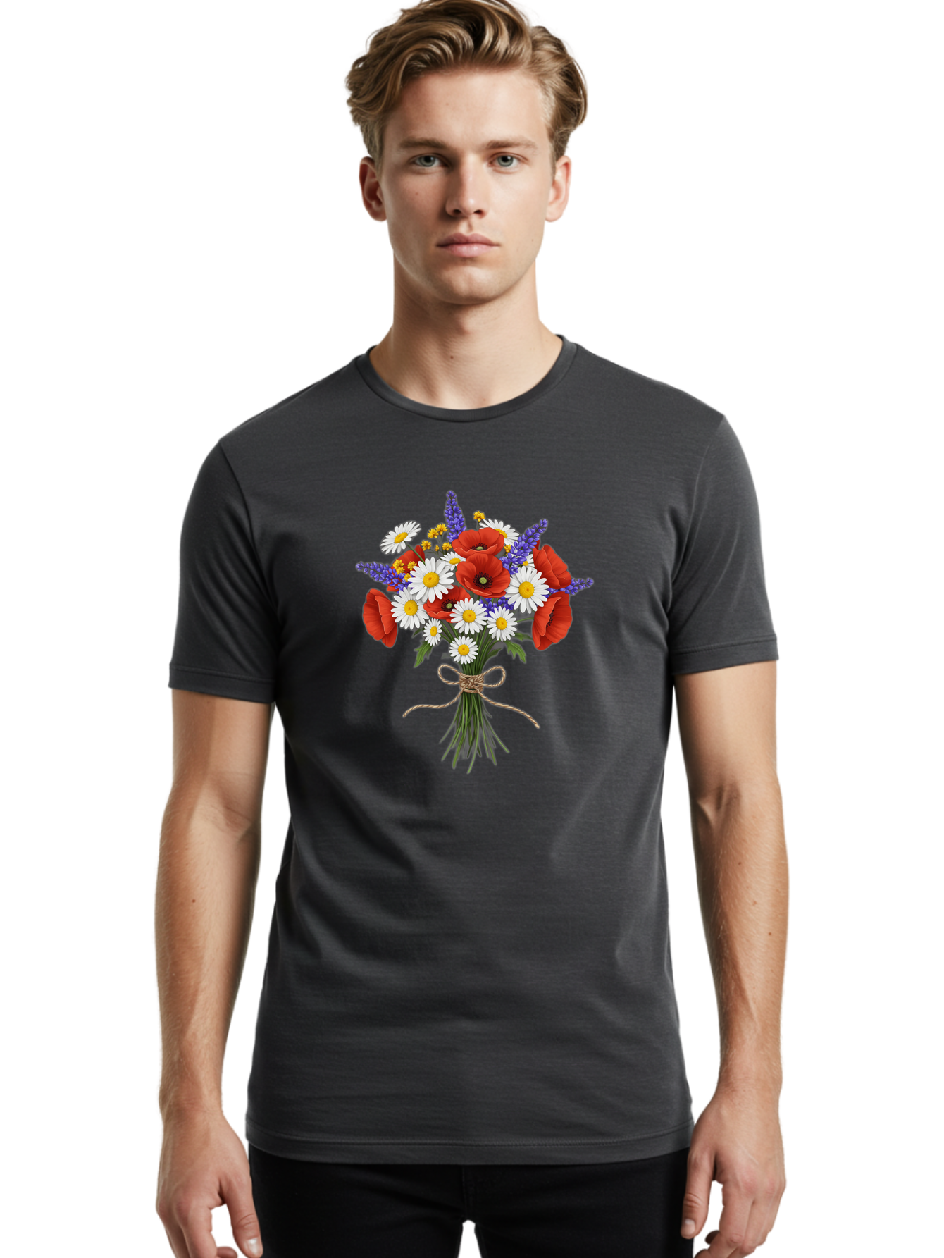 Floral-Bouquet-3 Men'S Graphic Tee, 100% Cotton, Comfortable Casual Summer Wear, Machine Washable, Vintage Camera, Old Camera, Antique Camera, Black Camera, Classic Photography, Photography Equipment, Nostalgic Device, Film Camera, Camera Art Baf078