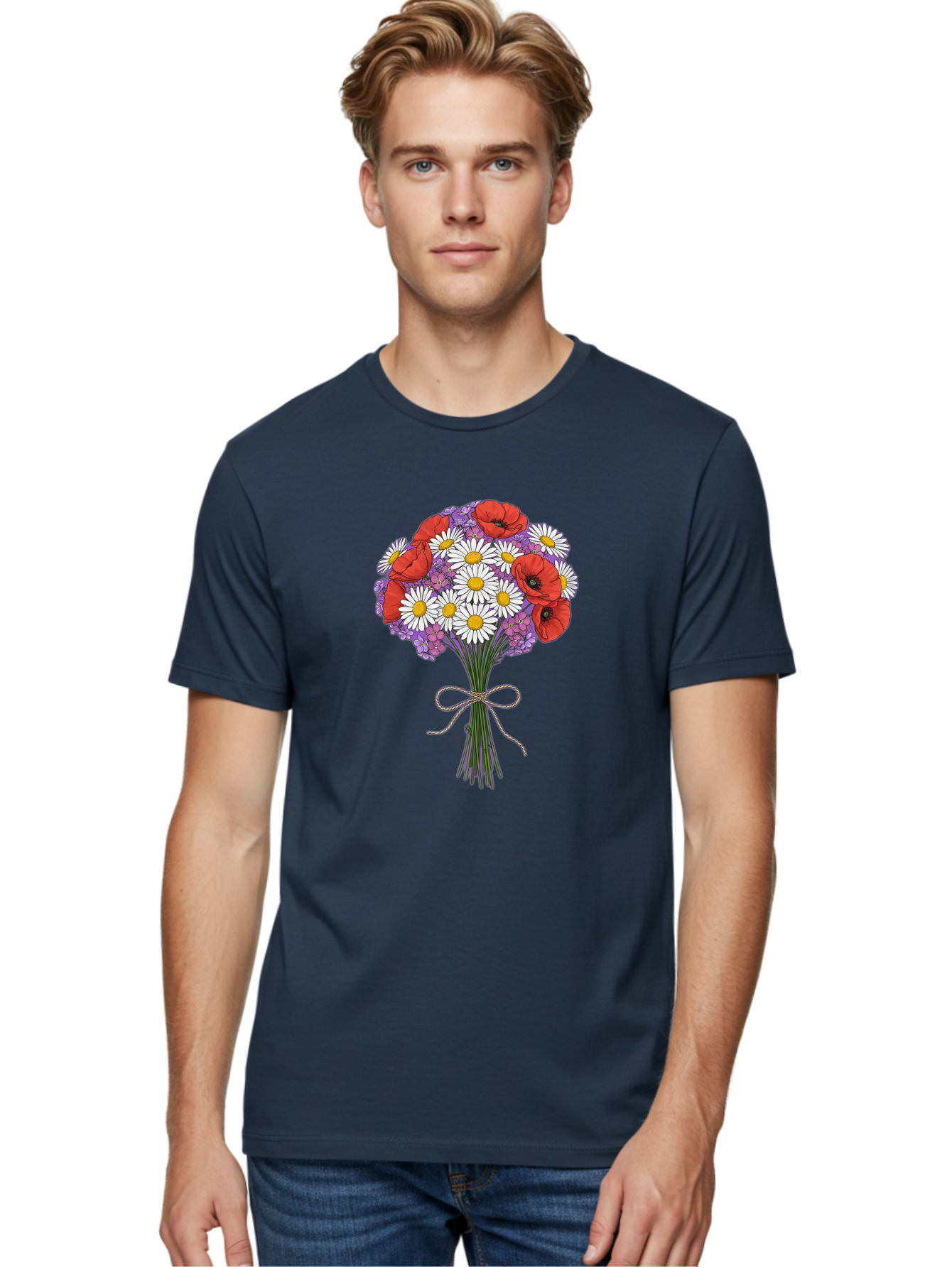 Floral-Bouquet-4 Men'S Graphic Tee, 100% Cotton, Comfortable Casual Summer Wear, Machine Washable, Vintage Camera, Old Camera, Antique Camera, Black Camera, Classic Photography, Photography Equipment, Nostalgic Device, Film Camera, Camera Art Baf079