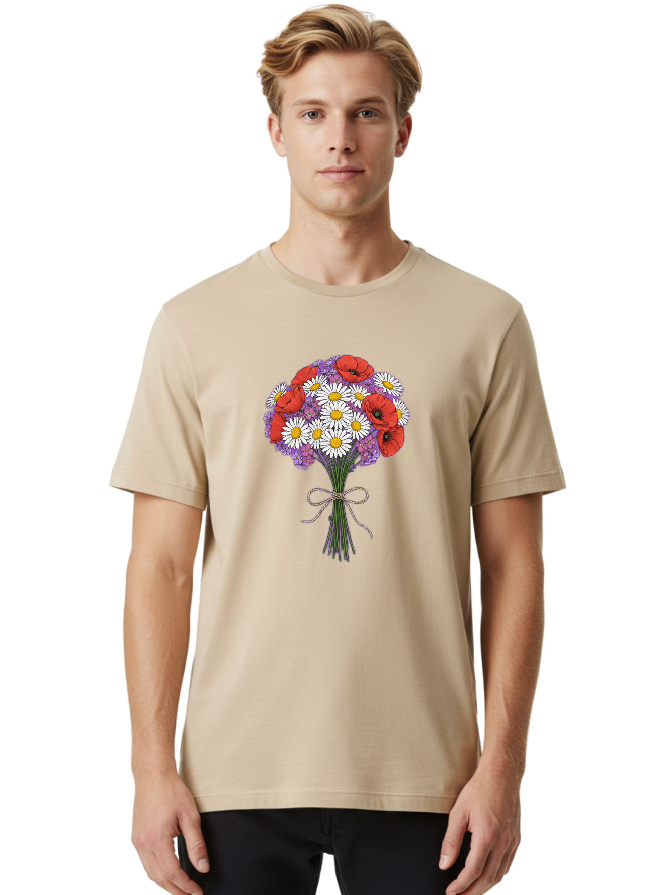 Floral-Bouquet-4 Men'S Graphic Tee, 100% Cotton, Comfortable Casual Summer Wear, Machine Washable, Vintage Camera, Old Camera, Antique Camera, Black Camera, Classic Photography, Photography Equipment, Nostalgic Device, Film Camera, Camera Art Baf079