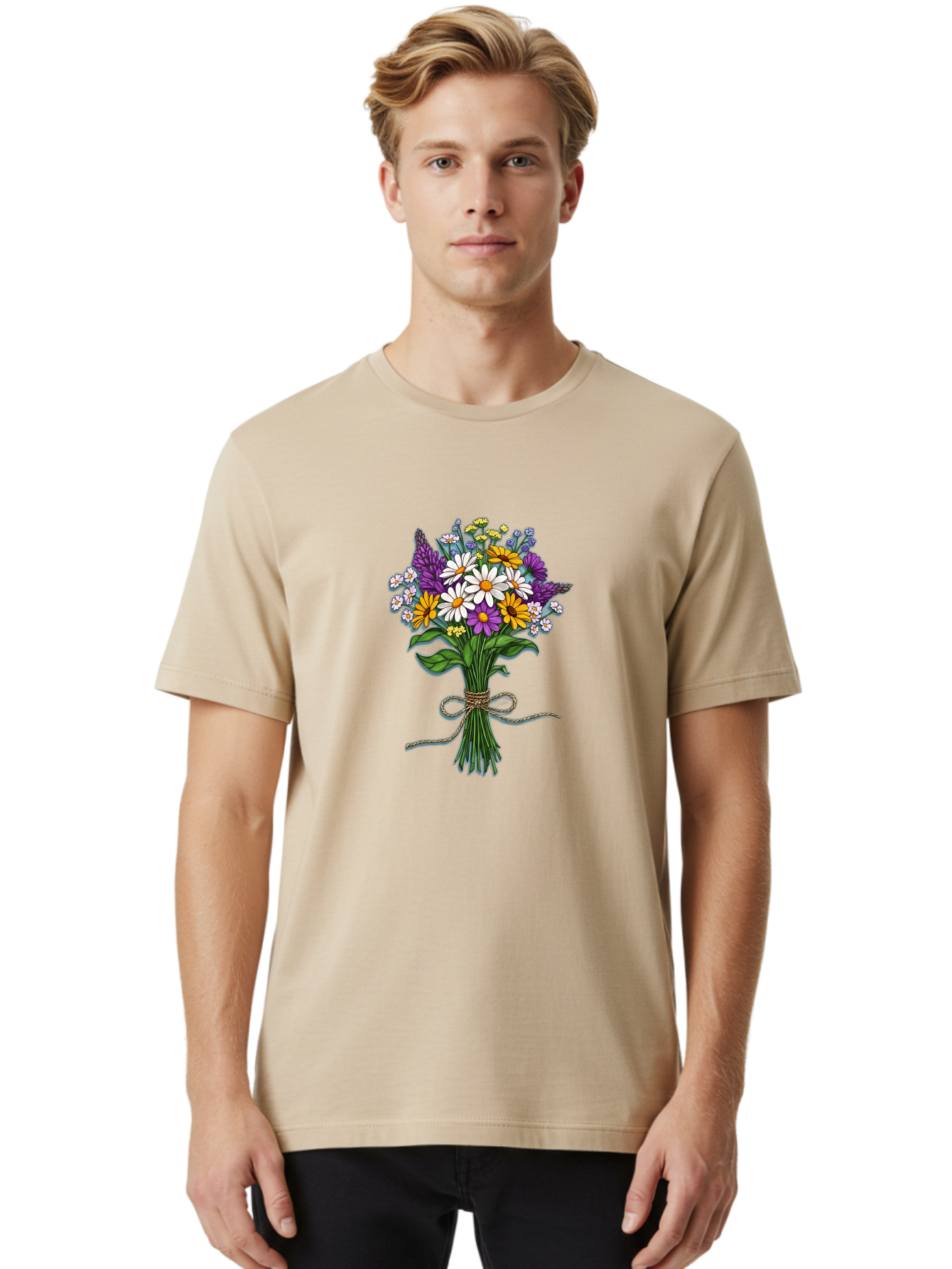 Floral-Bouquet-7 Men'S Graphic Tee, 100% Cotton, Comfortable Casual Summer Wear, Machine Washable, Vintage Camera, Old Camera, Antique Camera, Black Camera, Classic Photography, Photography Equipment, Nostalgic Device, Film Camera, Camera Art Baf082