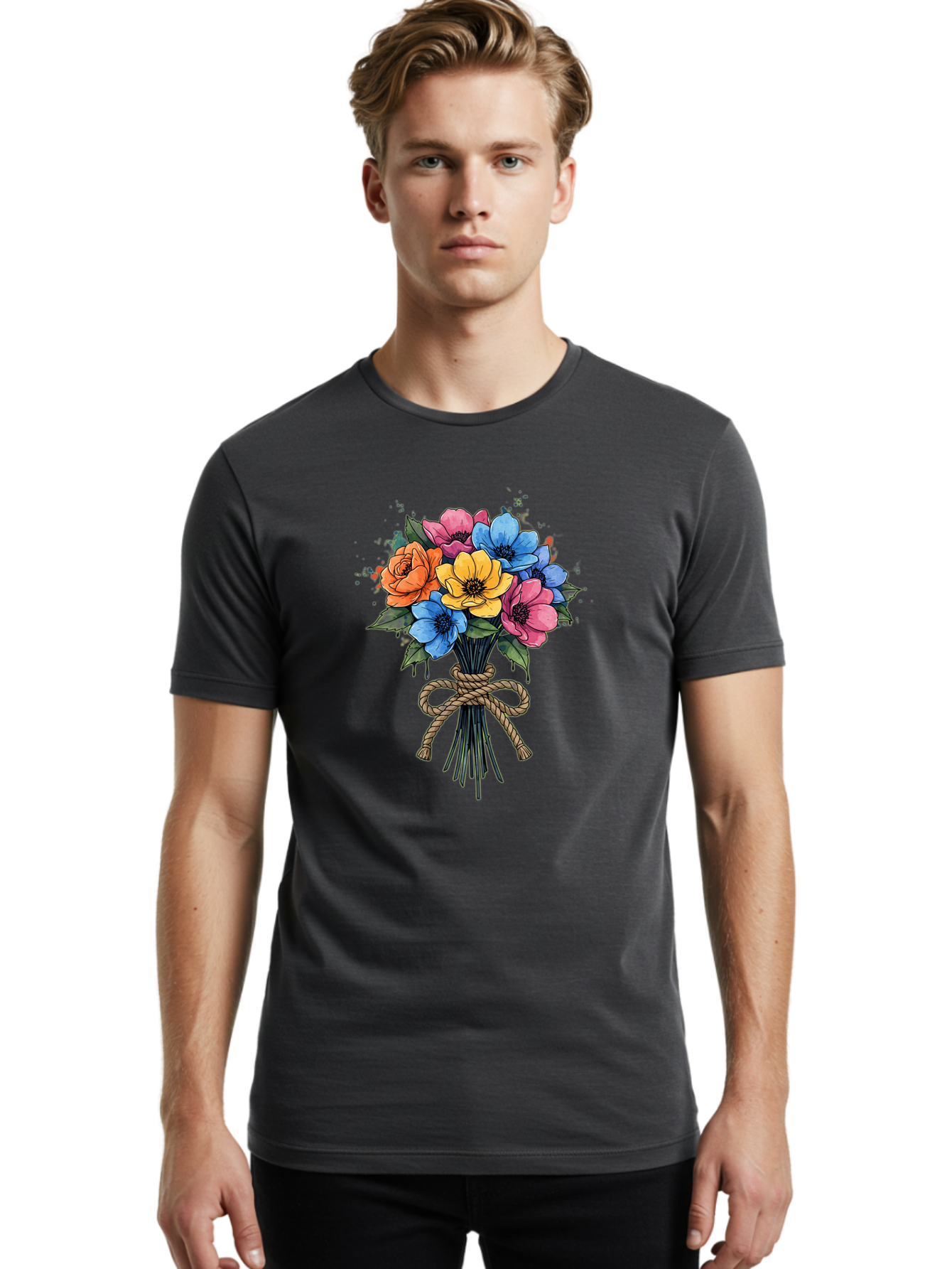 Floral-Bouquet Men'S Graphic Tee, 100% Cotton, Comfortable Casual Summer Wear, Machine Washable, Vintage Camera, Old Camera, Antique Camera, Black Camera, Classic Photography, Photography Equipment, Nostalgic Device, Film Camera, Camera Art Baf083