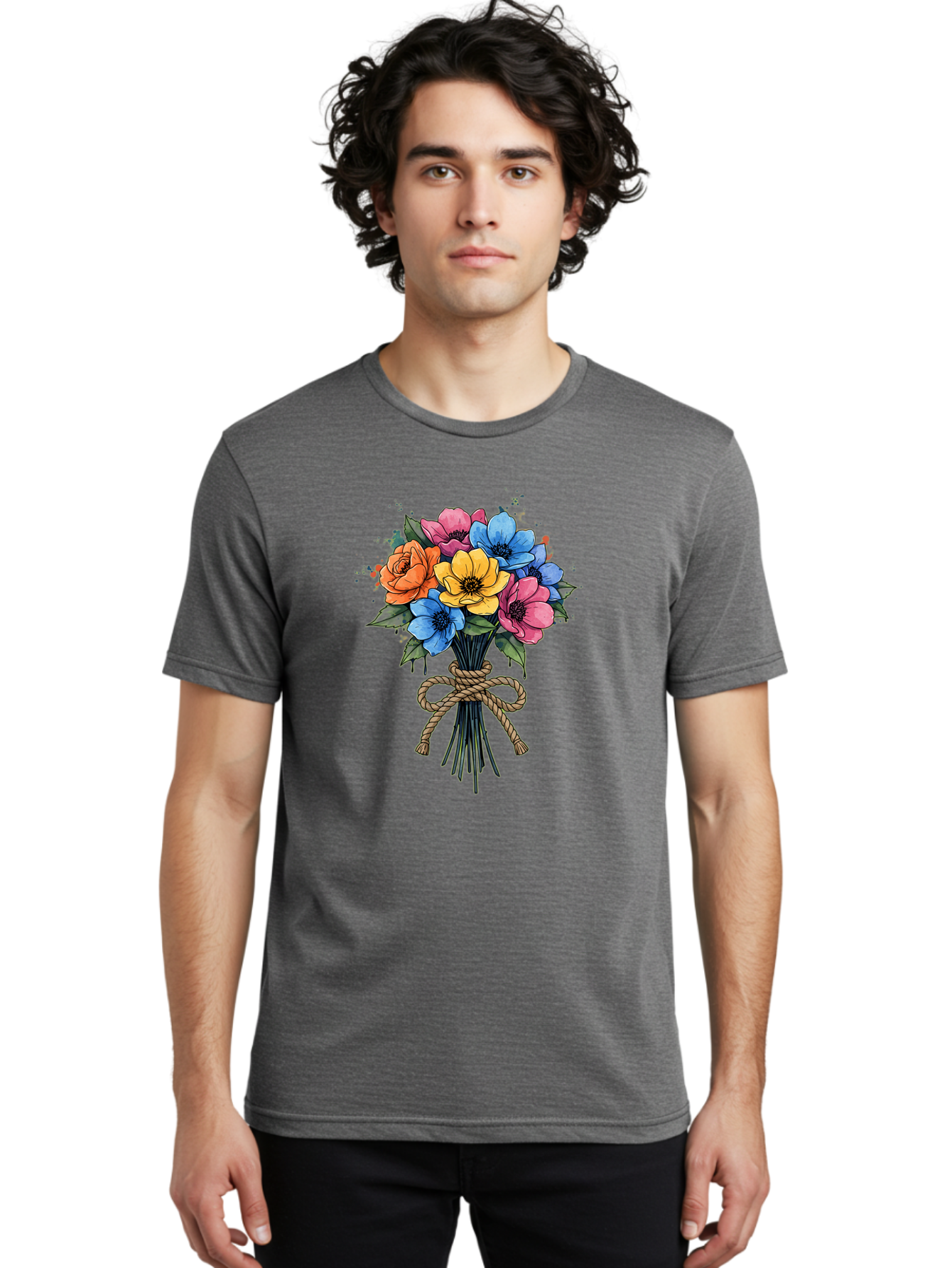 Floral-Bouquet Men'S Graphic Tee, 100% Cotton, Comfortable Casual Summer Wear, Machine Washable, Vintage Camera, Old Camera, Antique Camera, Black Camera, Classic Photography, Photography Equipment, Nostalgic Device, Film Camera, Camera Art Baf083