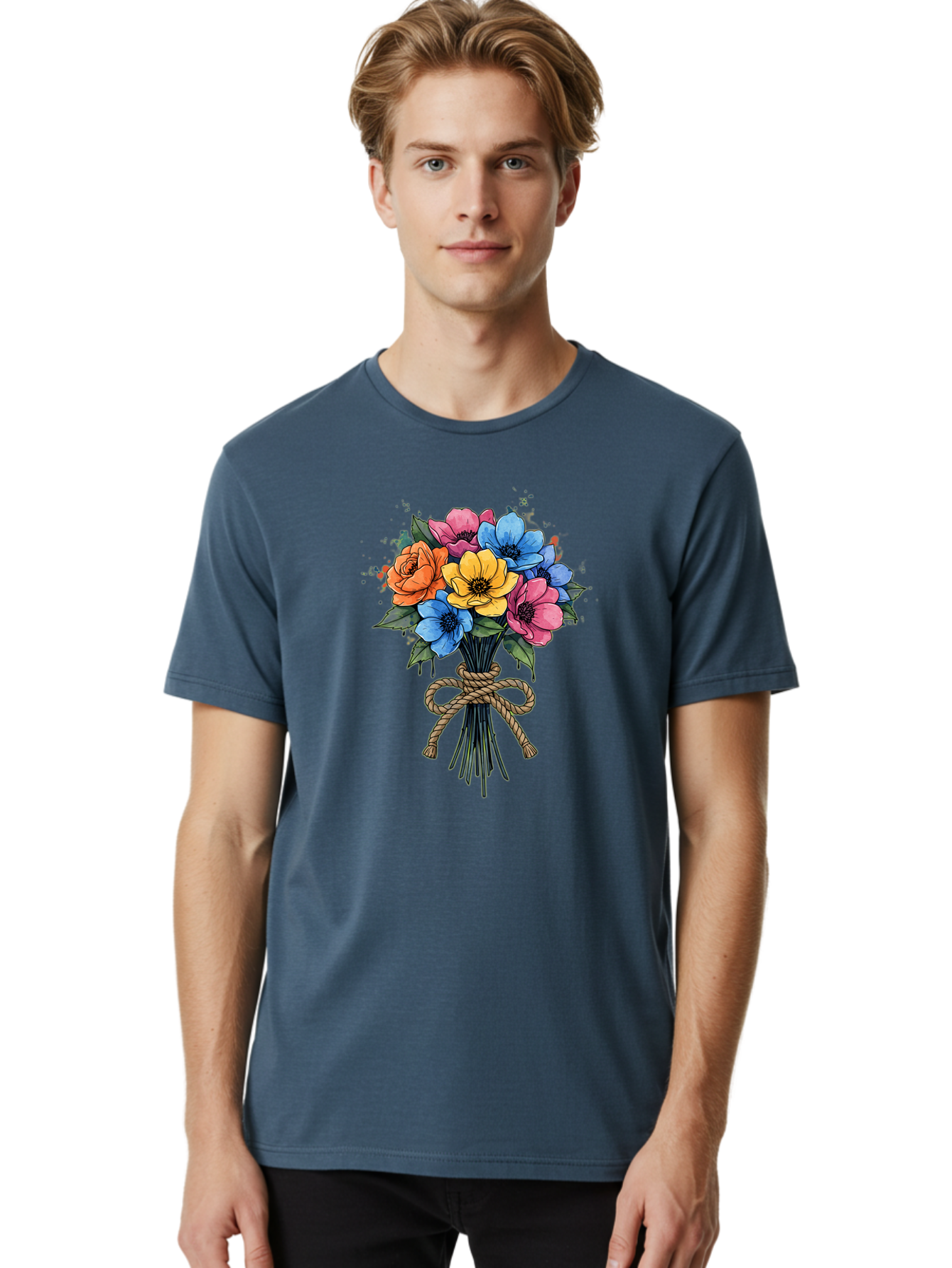 Floral-Bouquet Men'S Graphic Tee, 100% Cotton, Comfortable Casual Summer Wear, Machine Washable, Vintage Camera, Old Camera, Antique Camera, Black Camera, Classic Photography, Photography Equipment, Nostalgic Device, Film Camera, Camera Art Baf083