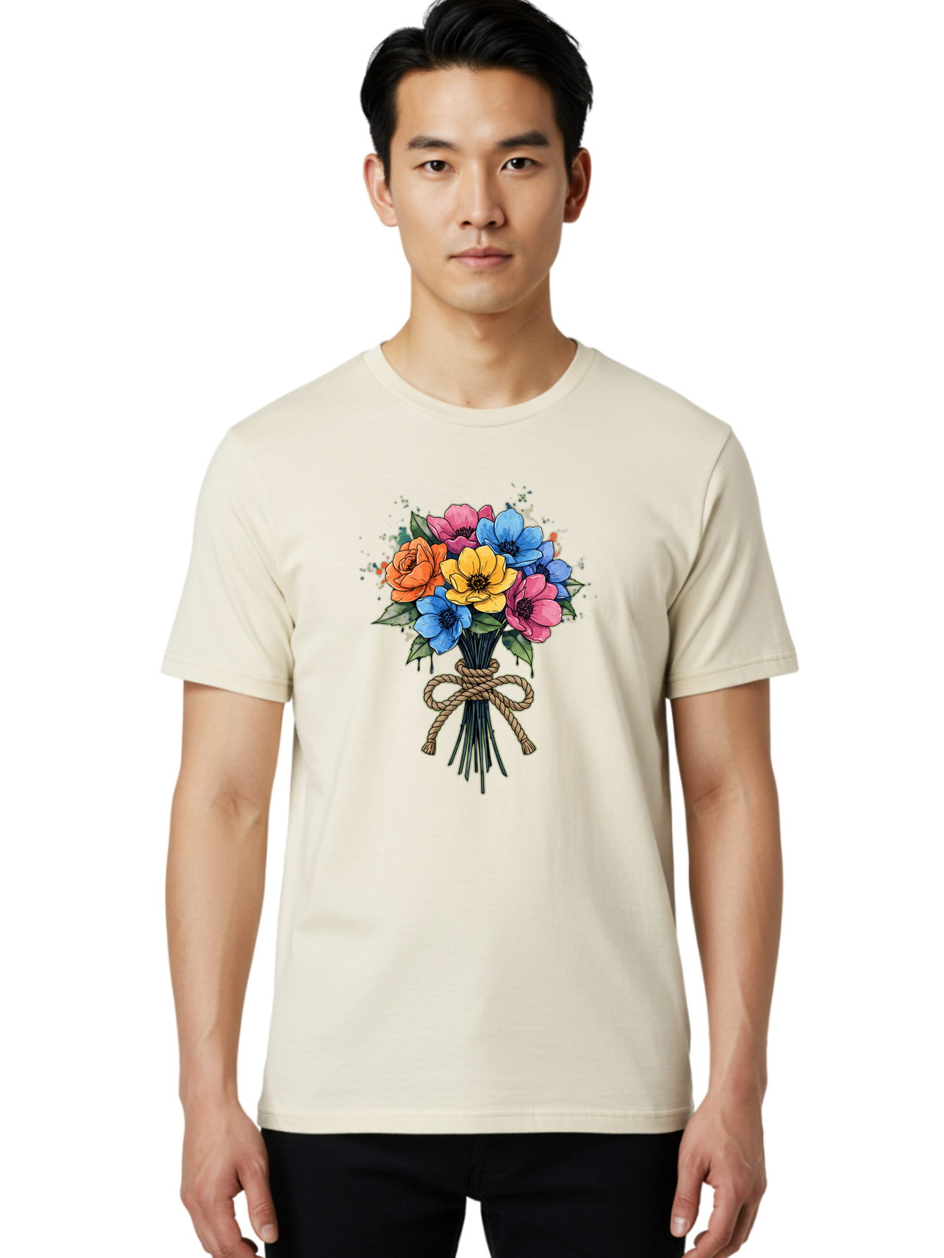 Floral-Bouquet Men'S Graphic Tee, 100% Cotton, Comfortable Casual Summer Wear, Machine Washable, Vintage Camera, Old Camera, Antique Camera, Black Camera, Classic Photography, Photography Equipment, Nostalgic Device, Film Camera, Camera Art Baf083