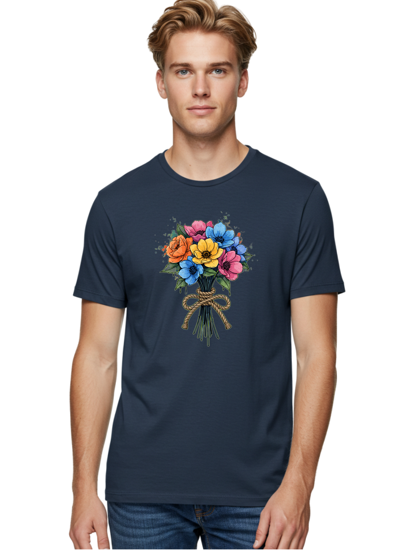 Floral-Bouquet Men'S Graphic Tee, 100% Cotton, Comfortable Casual Summer Wear, Machine Washable, Vintage Camera, Old Camera, Antique Camera, Black Camera, Classic Photography, Photography Equipment, Nostalgic Device, Film Camera, Camera Art Baf083