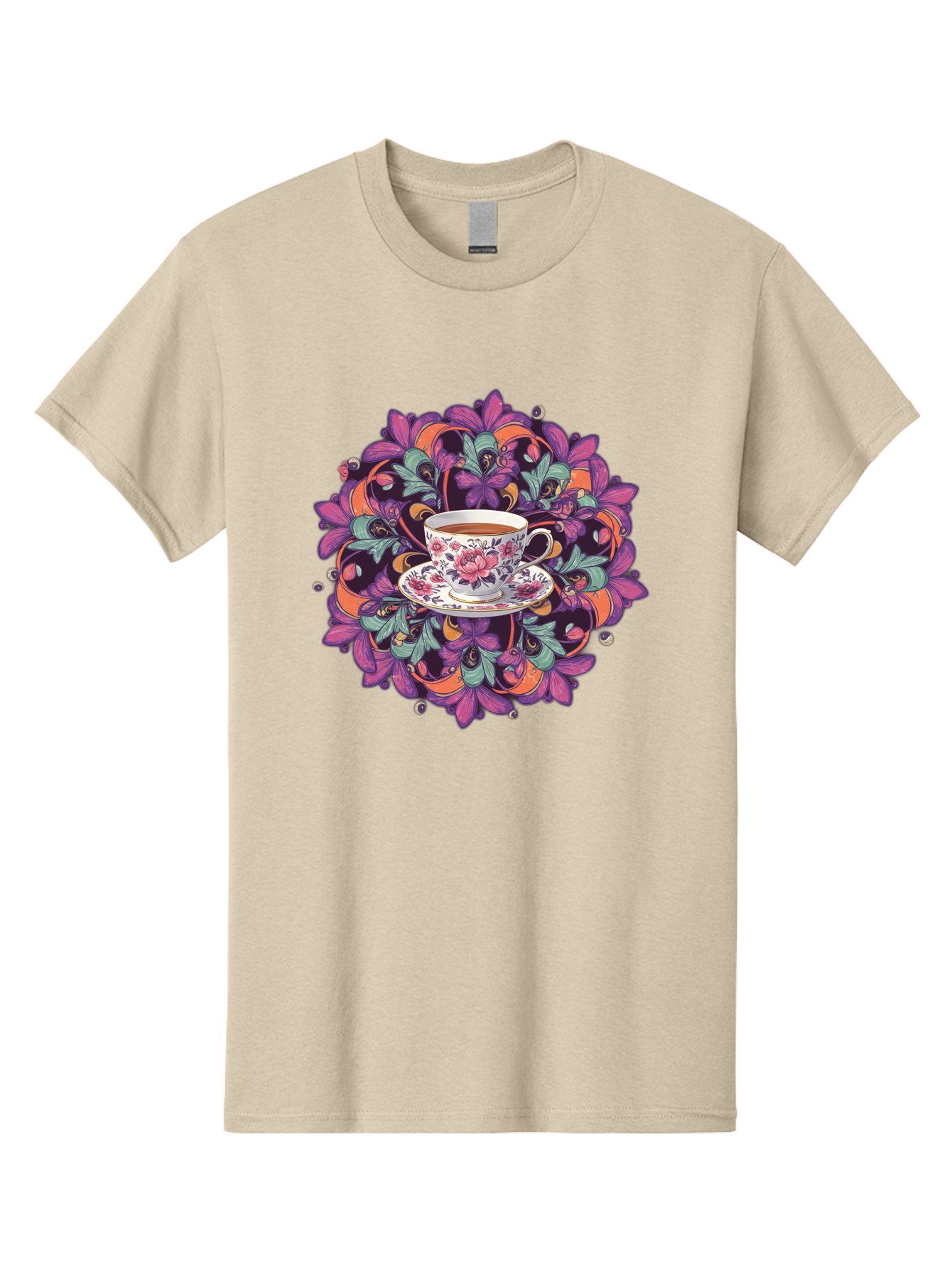 Floral-Tea-Cup Men'S Graphic Tee, 100% Cotton, Comfortable Casual Summer Wear, Machine Washable, Vintage Camera, Old Camera, Antique Camera, Black Camera, Classic Photography, Photography Equipment, Nostalgic Device, Film Camera, Camera Art Baf086