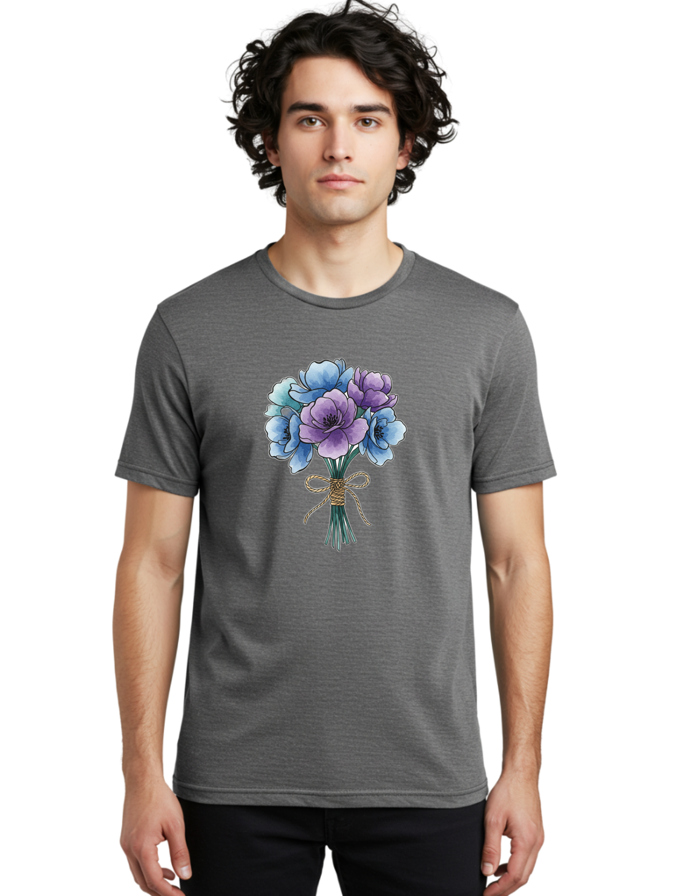 Flower-Bouquet Men'S Graphic Tee, 100% Cotton, Comfortable Casual Summer Wear, Machine Washable, Vintage Camera, Old Camera, Antique Camera, Black Camera, Classic Photography, Photography Equipment, Nostalgic Device, Film Camera, Camera Art Baf089