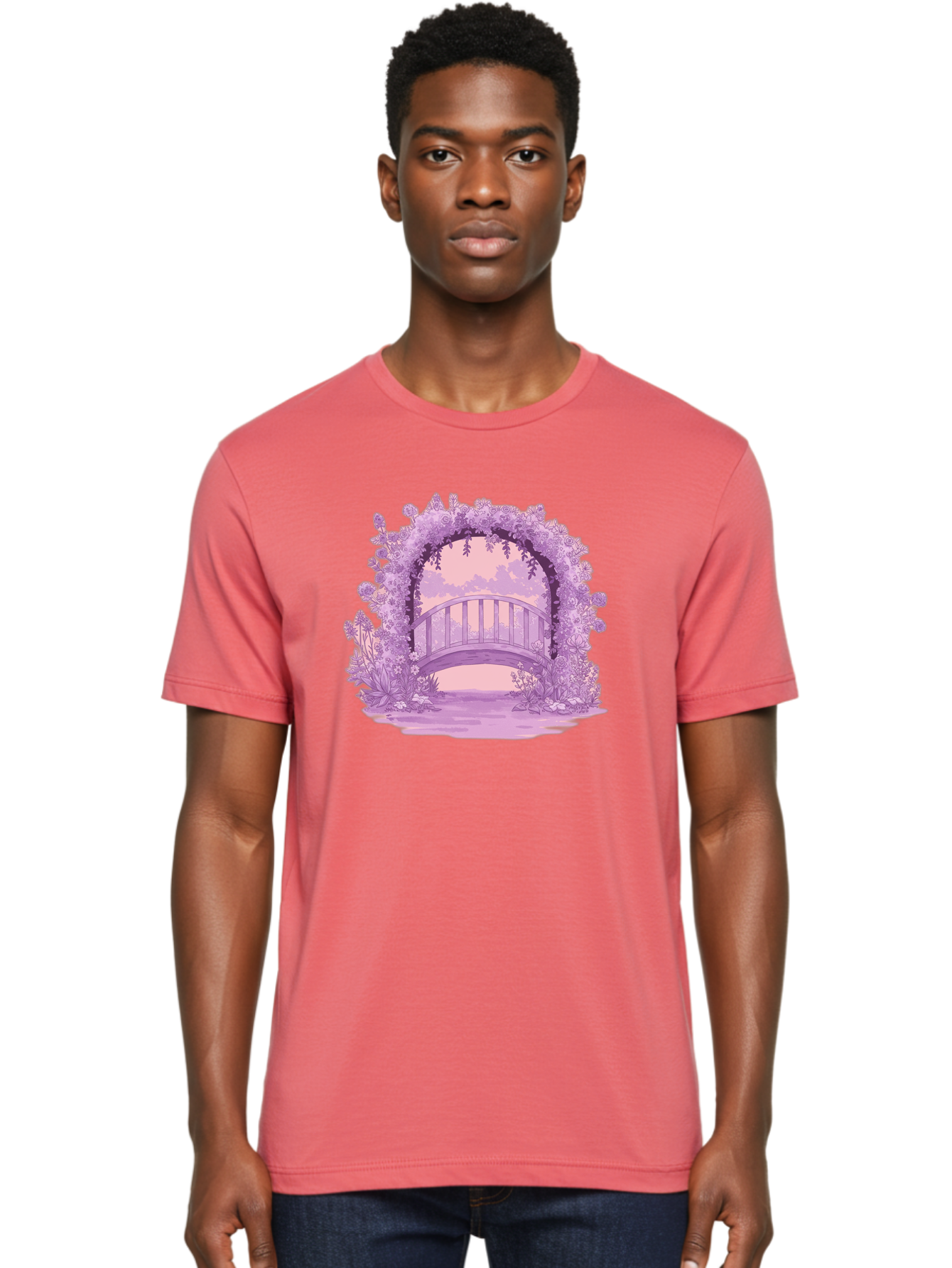Footbridge-2 Men'S Graphic Tee, 100% Cotton, Comfortable Casual Summer Wear, Machine Washable, Vintage Camera, Old Camera, Antique Camera, Black Camera, Classic Photography, Photography Equipment, Nostalgic Device, Film Camera, Camera Art Baf093