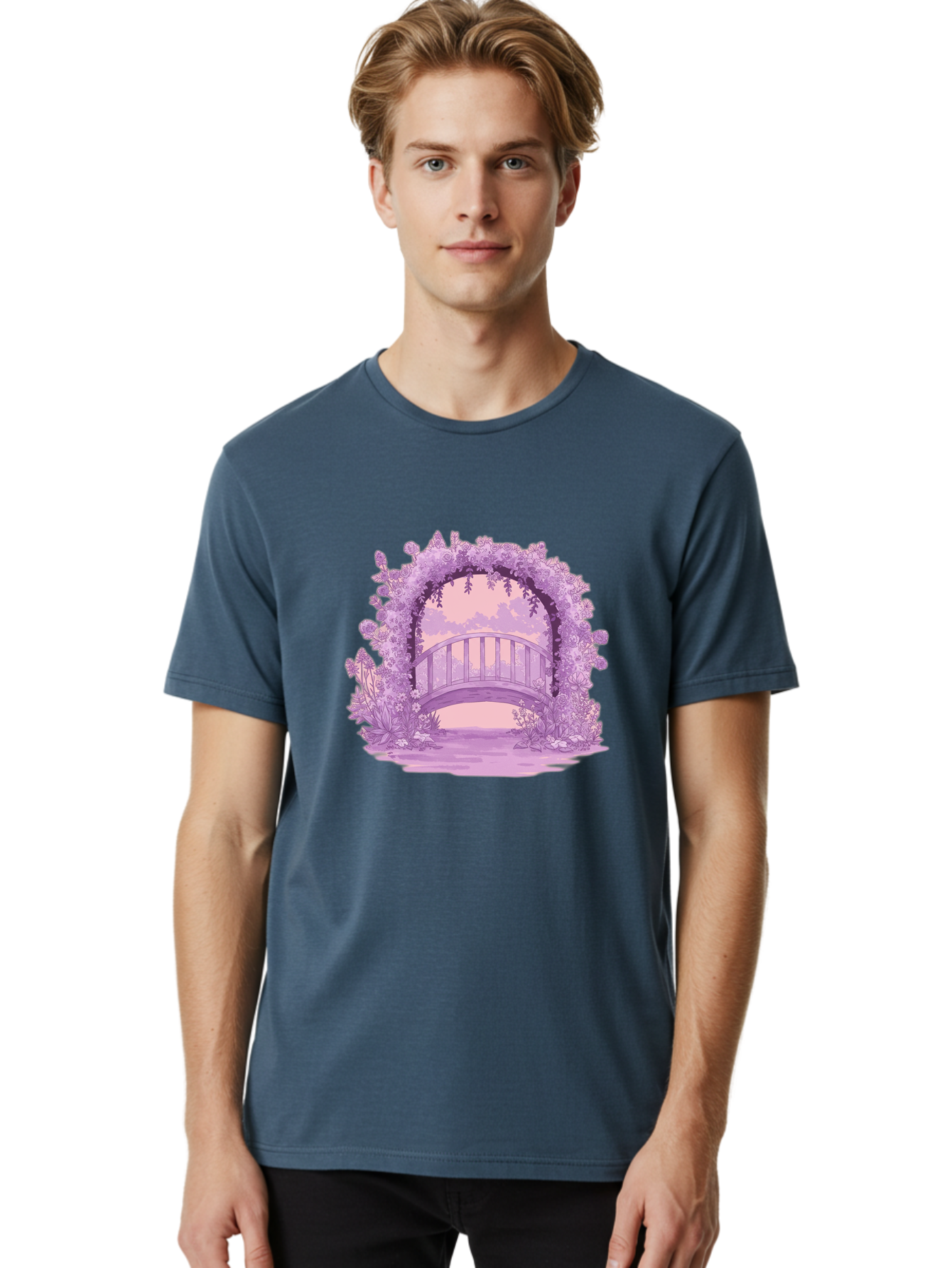 Footbridge-2 Men'S Graphic Tee, 100% Cotton, Comfortable Casual Summer Wear, Machine Washable, Vintage Camera, Old Camera, Antique Camera, Black Camera, Classic Photography, Photography Equipment, Nostalgic Device, Film Camera, Camera Art Baf093