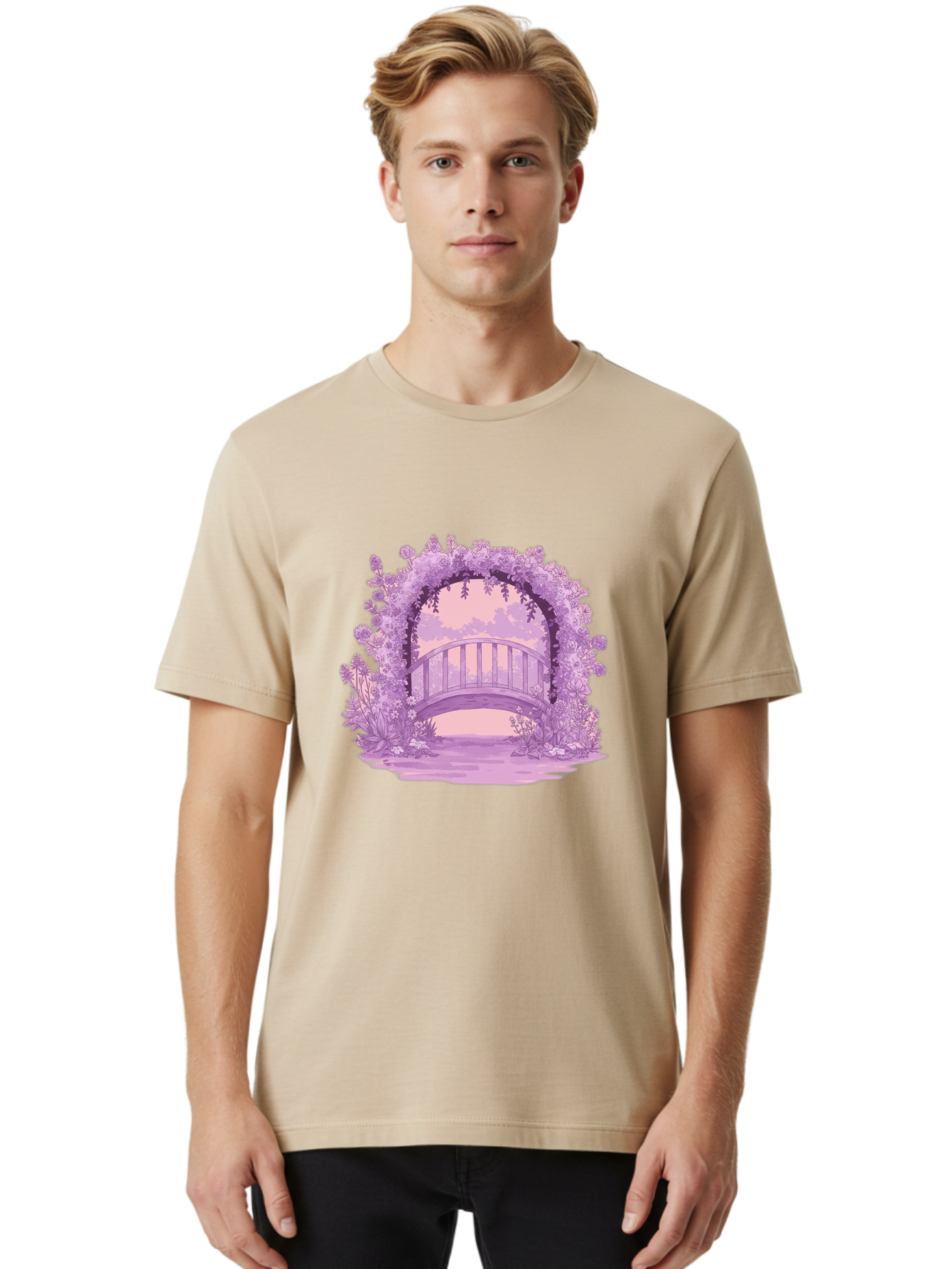 Footbridge-2 Men'S Graphic Tee, 100% Cotton, Comfortable Casual Summer Wear, Machine Washable, Vintage Camera, Old Camera, Antique Camera, Black Camera, Classic Photography, Photography Equipment, Nostalgic Device, Film Camera, Camera Art Baf093