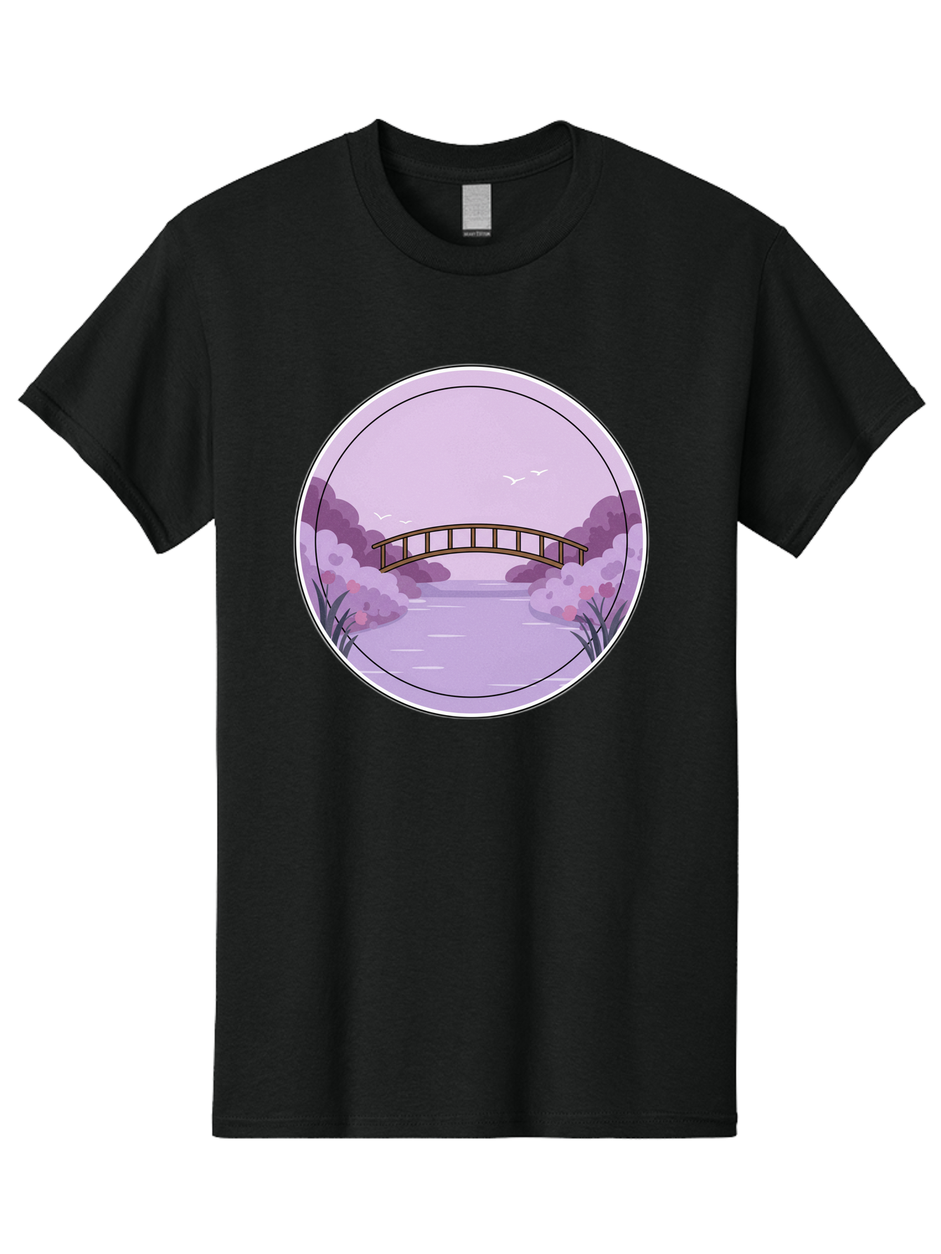 Footbridge-Over-Water Men'S Graphic Tee, 100% Cotton, Comfortable Casual Summer Wear, Machine Washable, Vintage Camera, Old Camera, Antique Camera, Black Camera, Classic Photography, Photography Equipment, Nostalgic Device, Film Camera, Baf094
