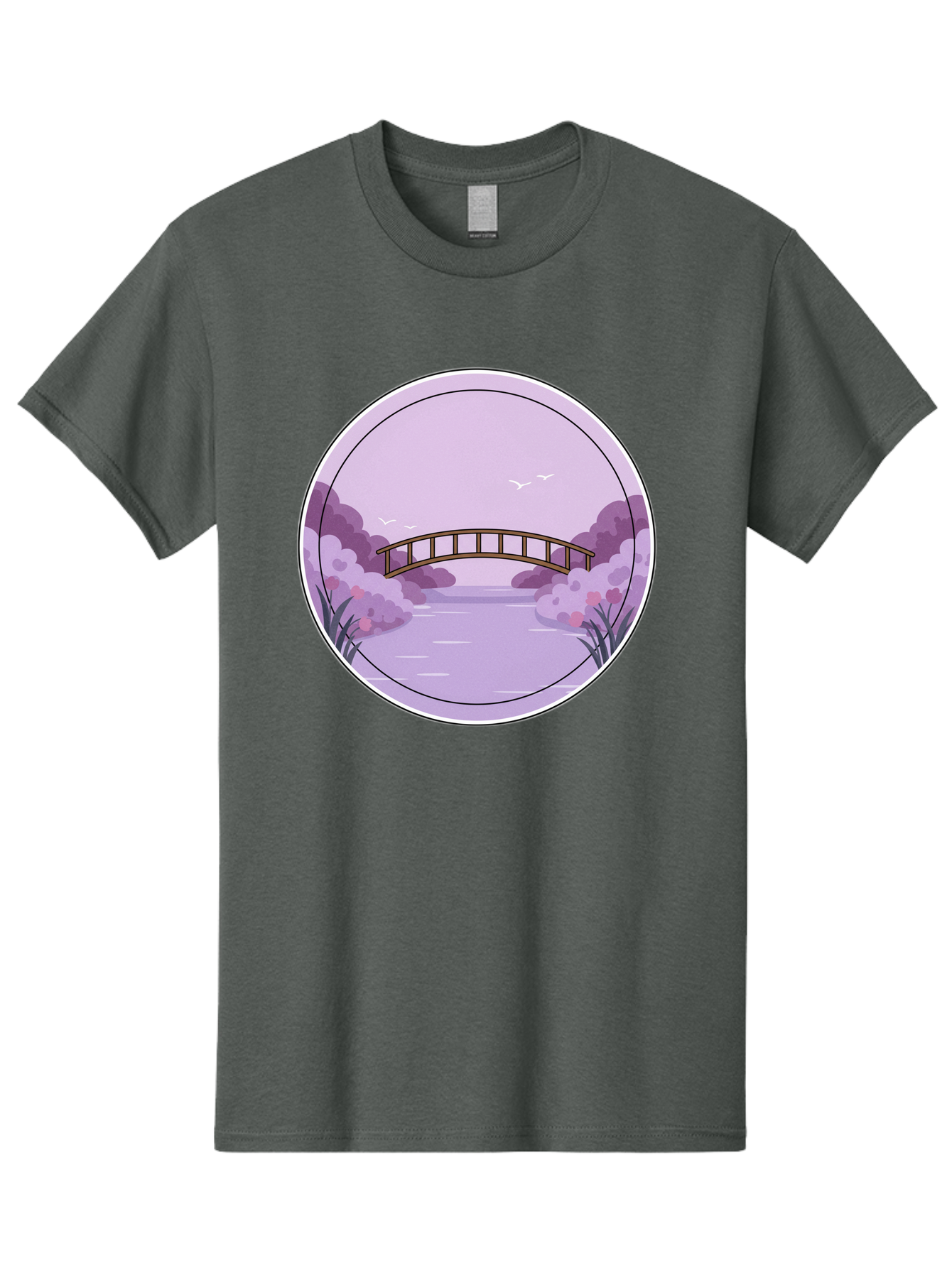 Footbridge-Over-Water Men'S Graphic Tee, 100% Cotton, Comfortable Casual Summer Wear, Machine Washable, Vintage Camera, Old Camera, Antique Camera, Black Camera, Classic Photography, Photography Equipment, Nostalgic Device, Film Camera, Baf094
