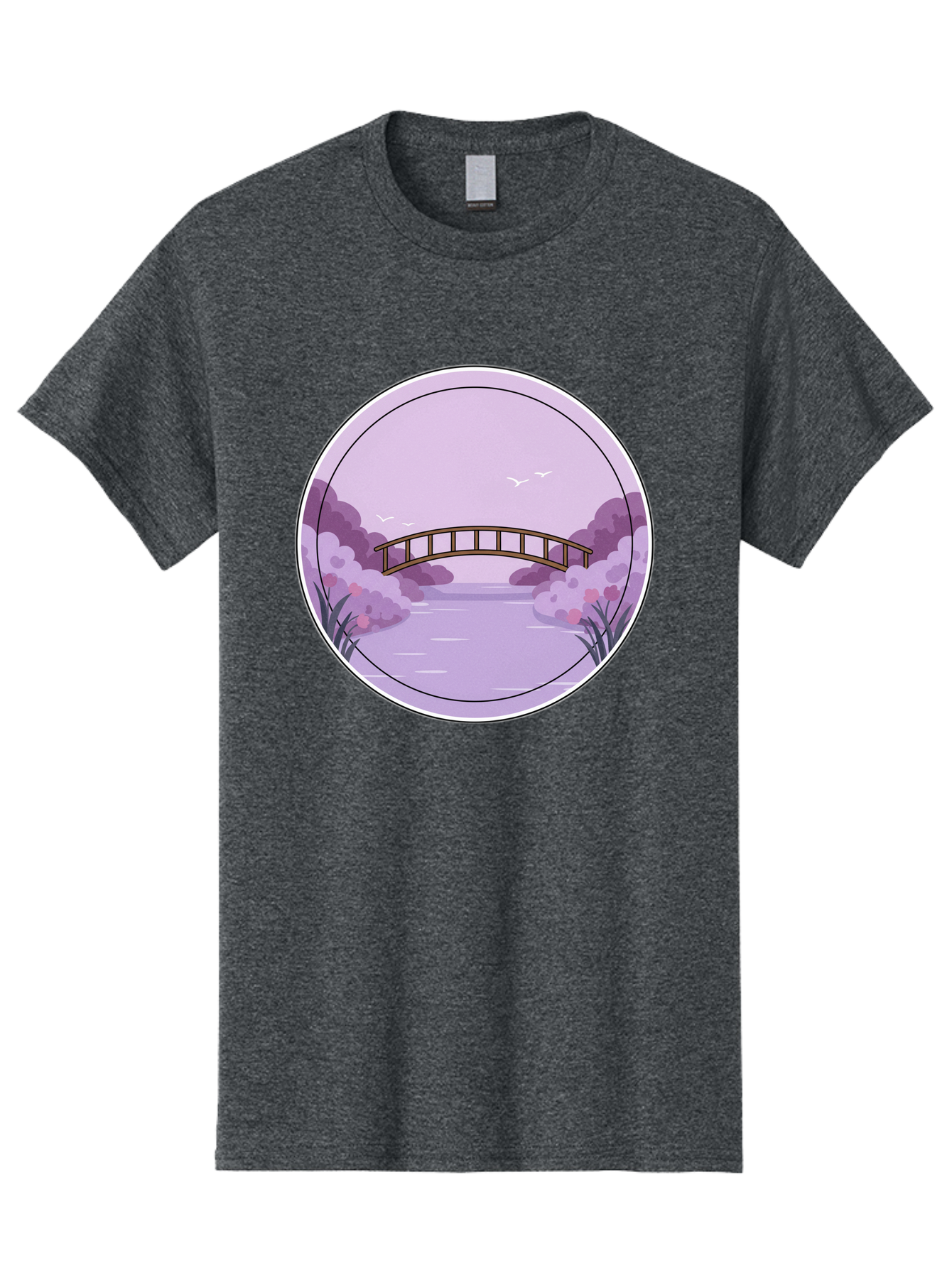 Footbridge-Over-Water Men'S Graphic Tee, 100% Cotton, Comfortable Casual Summer Wear, Machine Washable, Vintage Camera, Old Camera, Antique Camera, Black Camera, Classic Photography, Photography Equipment, Nostalgic Device, Film Camera, Baf094