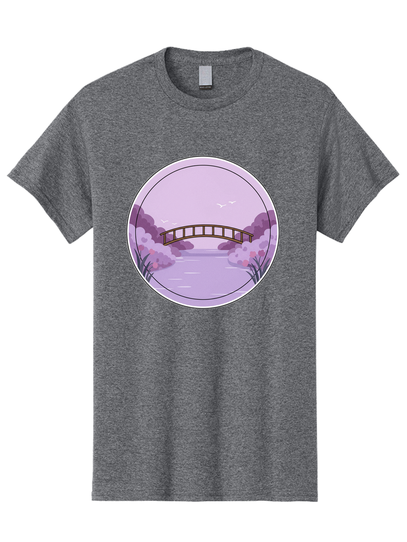 Footbridge-Over-Water Men'S Graphic Tee, 100% Cotton, Comfortable Casual Summer Wear, Machine Washable, Vintage Camera, Old Camera, Antique Camera, Black Camera, Classic Photography, Photography Equipment, Nostalgic Device, Film Camera, Baf094