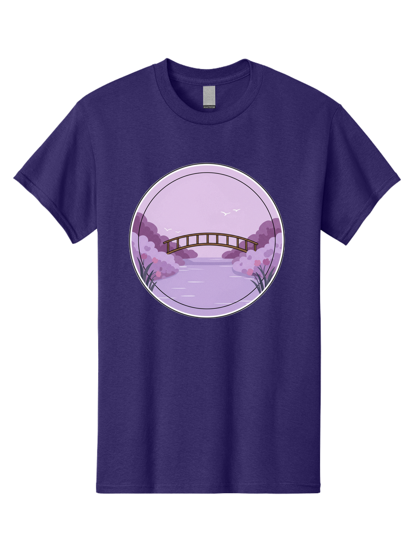 Footbridge-Over-Water Men'S Graphic Tee, 100% Cotton, Comfortable Casual Summer Wear, Machine Washable, Vintage Camera, Old Camera, Antique Camera, Black Camera, Classic Photography, Photography Equipment, Nostalgic Device, Film Camera, Baf094