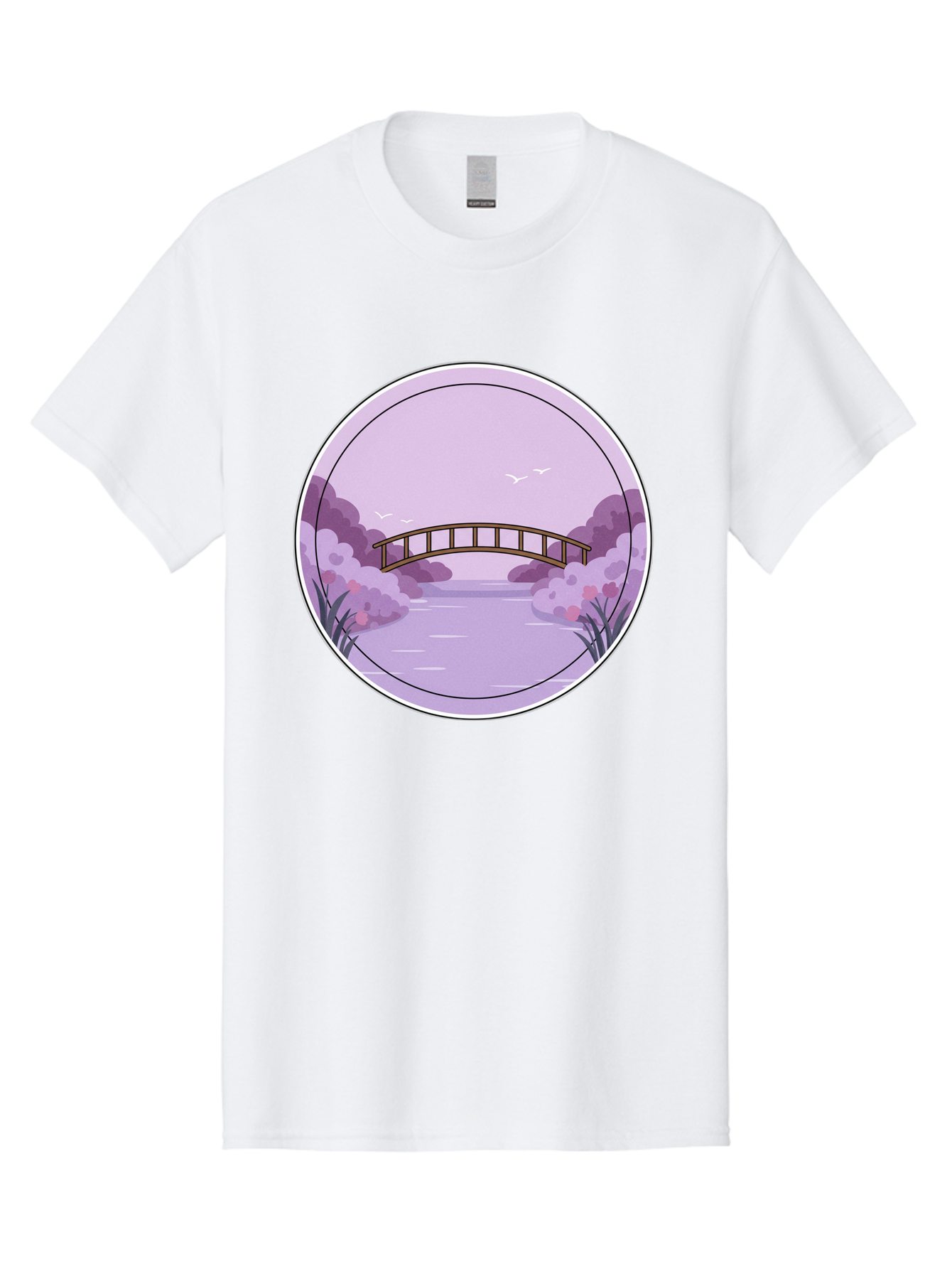 Footbridge-Over-Water Men'S Graphic Tee, 100% Cotton, Comfortable Casual Summer Wear, Machine Washable, Vintage Camera, Old Camera, Antique Camera, Black Camera, Classic Photography, Photography Equipment, Nostalgic Device, Film Camera, Baf094