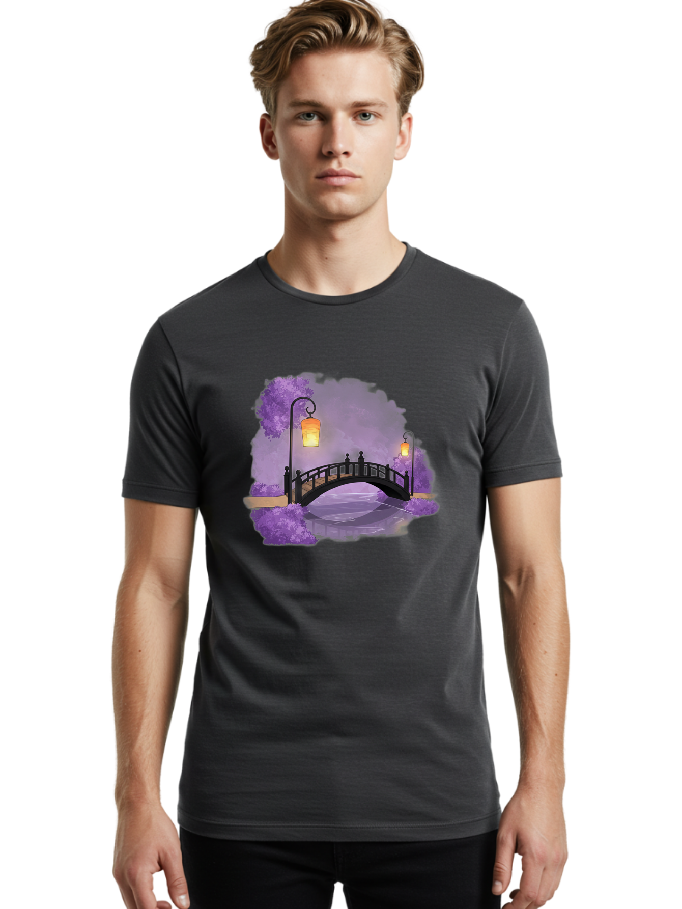 Footbridge Men'S Graphic Tee, 100% Cotton, Comfortable Casual Summer Wear, Machine Washable, Vintage Camera, Old Camera, Antique Camera, Black Camera, Classic Photography, Photography Equipment, Nostalgic Device, Film Camera, Camera Art Baf096