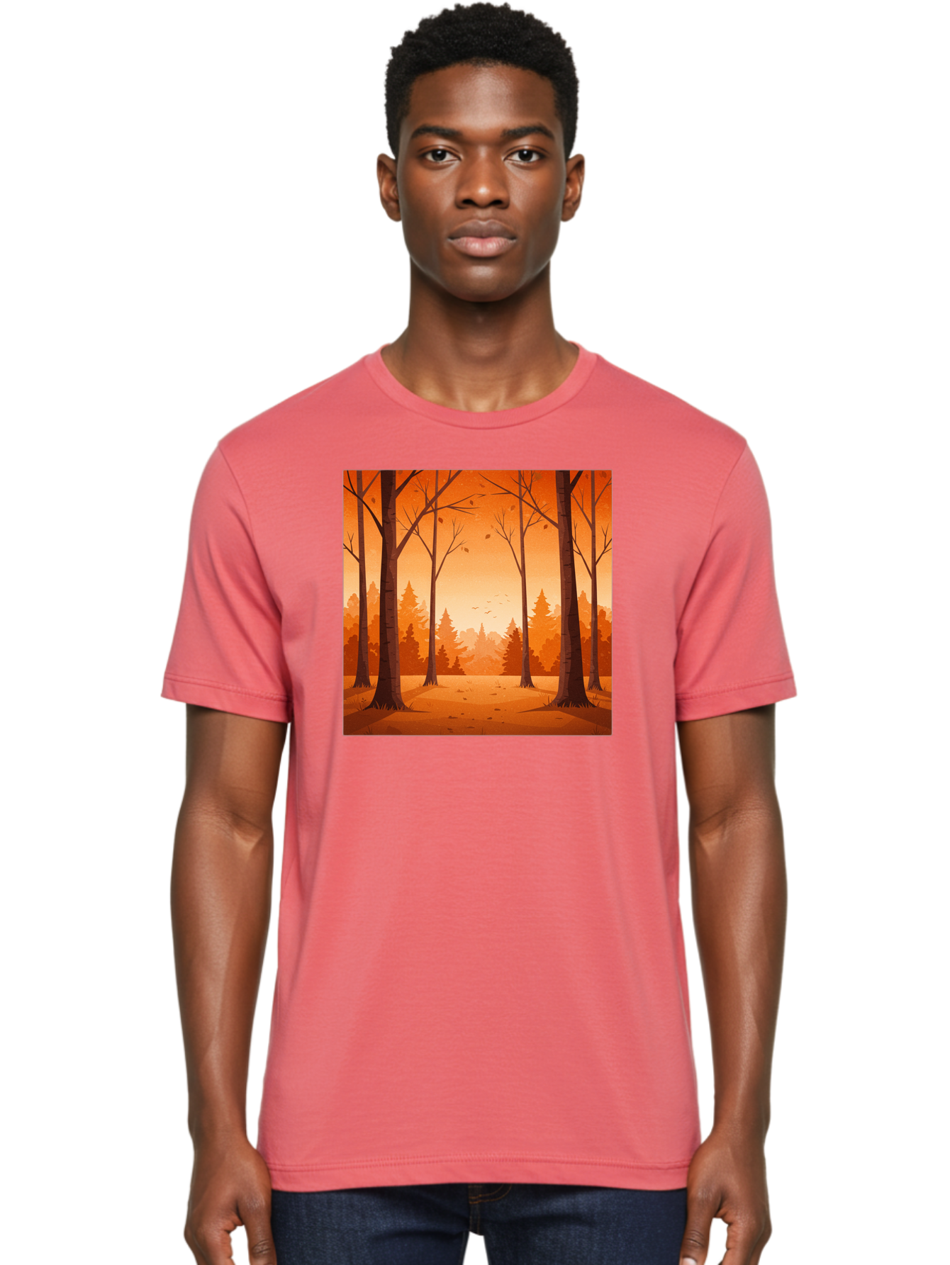 Forest-Landscape Men'S Graphic Tee, 100% Cotton, Comfortable Casual Summer Wear, Machine Washable, Vintage Camera, Old Camera, Antique Camera, Black Camera, Classic Photography, Photography Equipment, Nostalgic Device, Film Camera, Camera Art Baf098