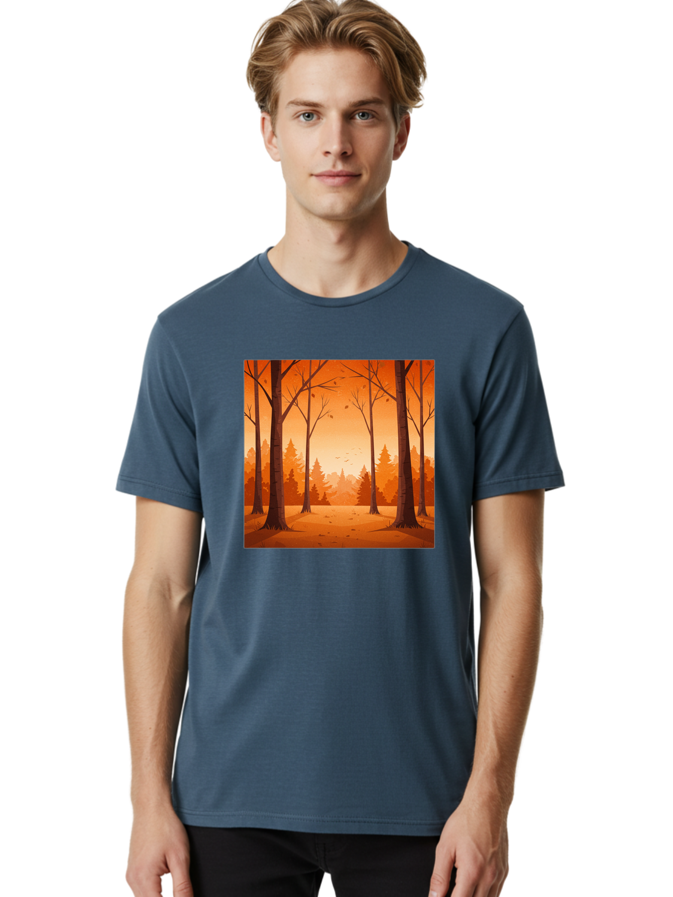 Forest-Landscape Men'S Graphic Tee, 100% Cotton, Comfortable Casual Summer Wear, Machine Washable, Vintage Camera, Old Camera, Antique Camera, Black Camera, Classic Photography, Photography Equipment, Nostalgic Device, Film Camera, Camera Art Baf098