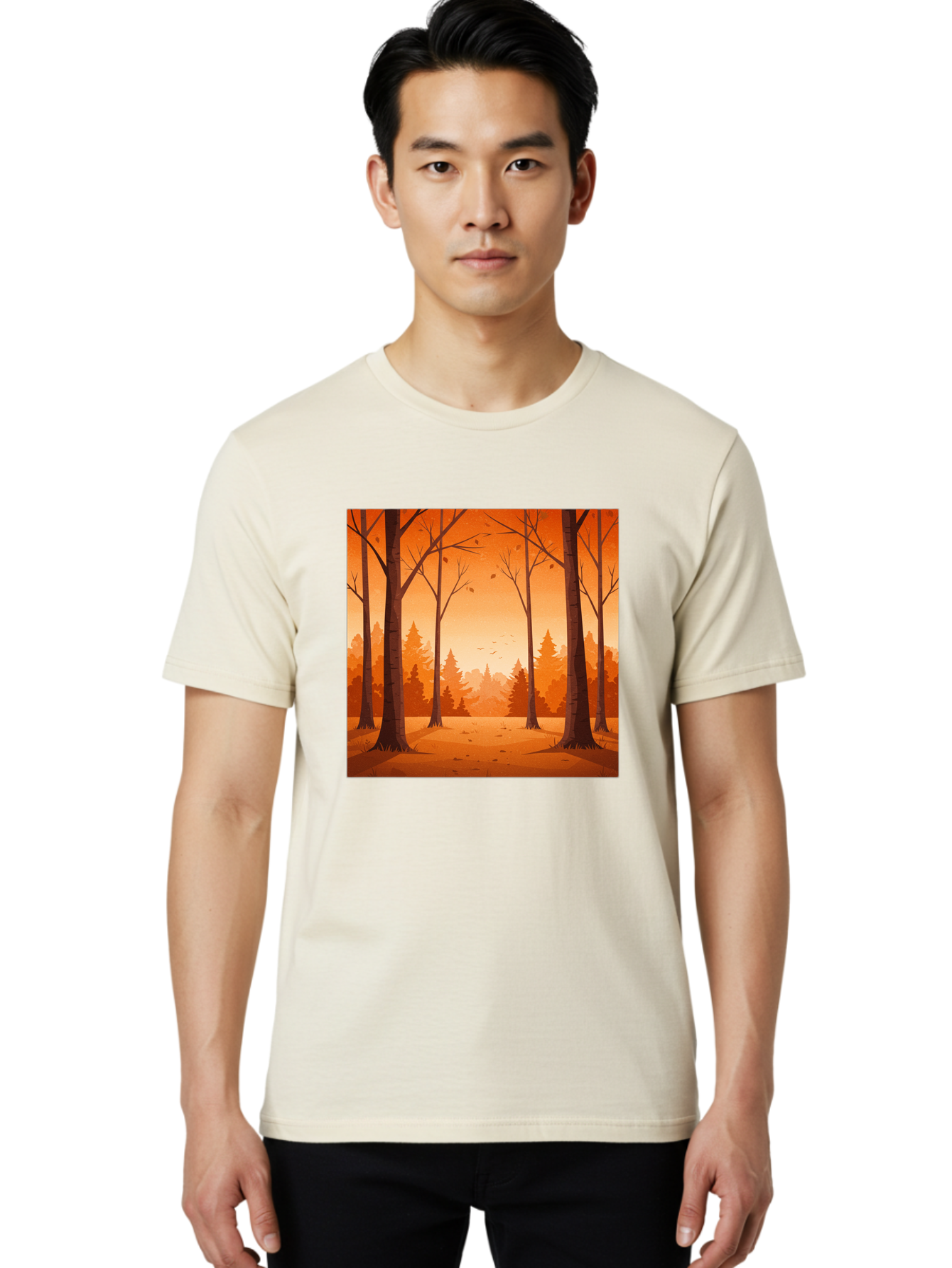 Forest-Landscape Men'S Graphic Tee, 100% Cotton, Comfortable Casual Summer Wear, Machine Washable, Vintage Camera, Old Camera, Antique Camera, Black Camera, Classic Photography, Photography Equipment, Nostalgic Device, Film Camera, Camera Art Baf098