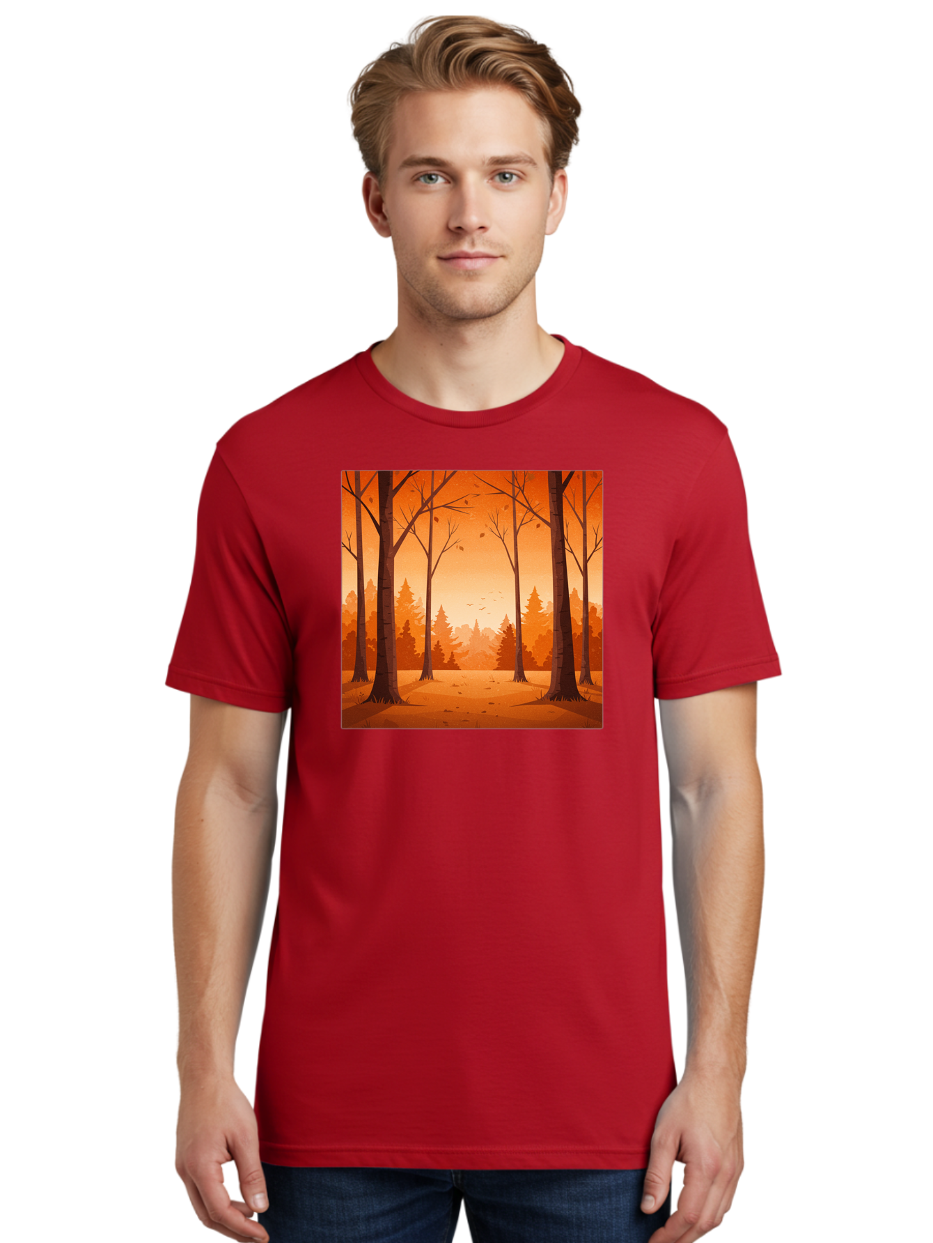 Forest-Landscape Men'S Graphic Tee, 100% Cotton, Comfortable Casual Summer Wear, Machine Washable, Vintage Camera, Old Camera, Antique Camera, Black Camera, Classic Photography, Photography Equipment, Nostalgic Device, Film Camera, Camera Art Baf098