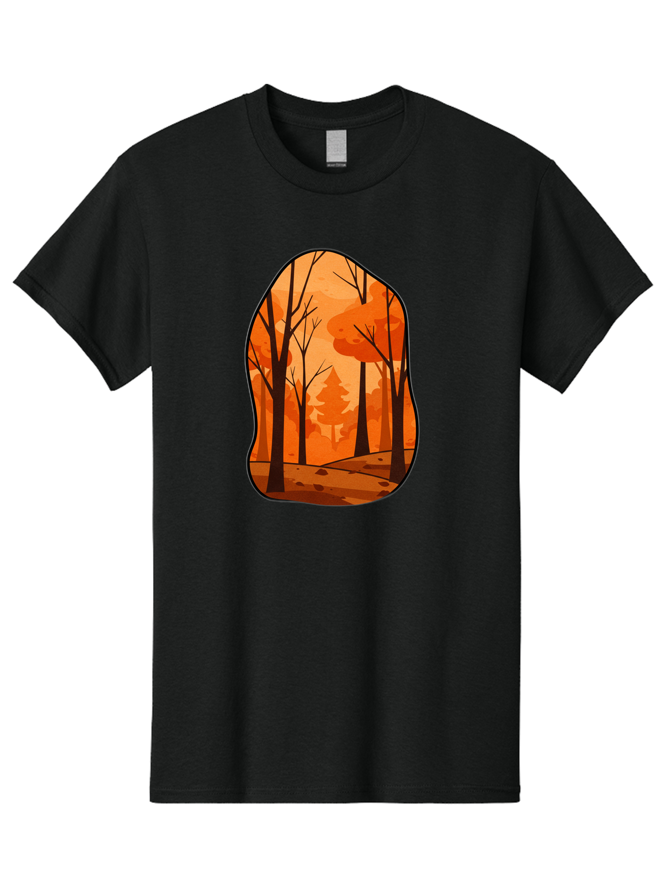 Forest-Scene-1 Men'S Graphic Tee, 100% Cotton, Comfortable Casual Summer Wear, Machine Washable, Vintage Camera, Old Camera, Antique Camera, Black Camera, Classic Photography, Photography Equipment, Nostalgic Device, Film Camera, Camera Art Baf099
