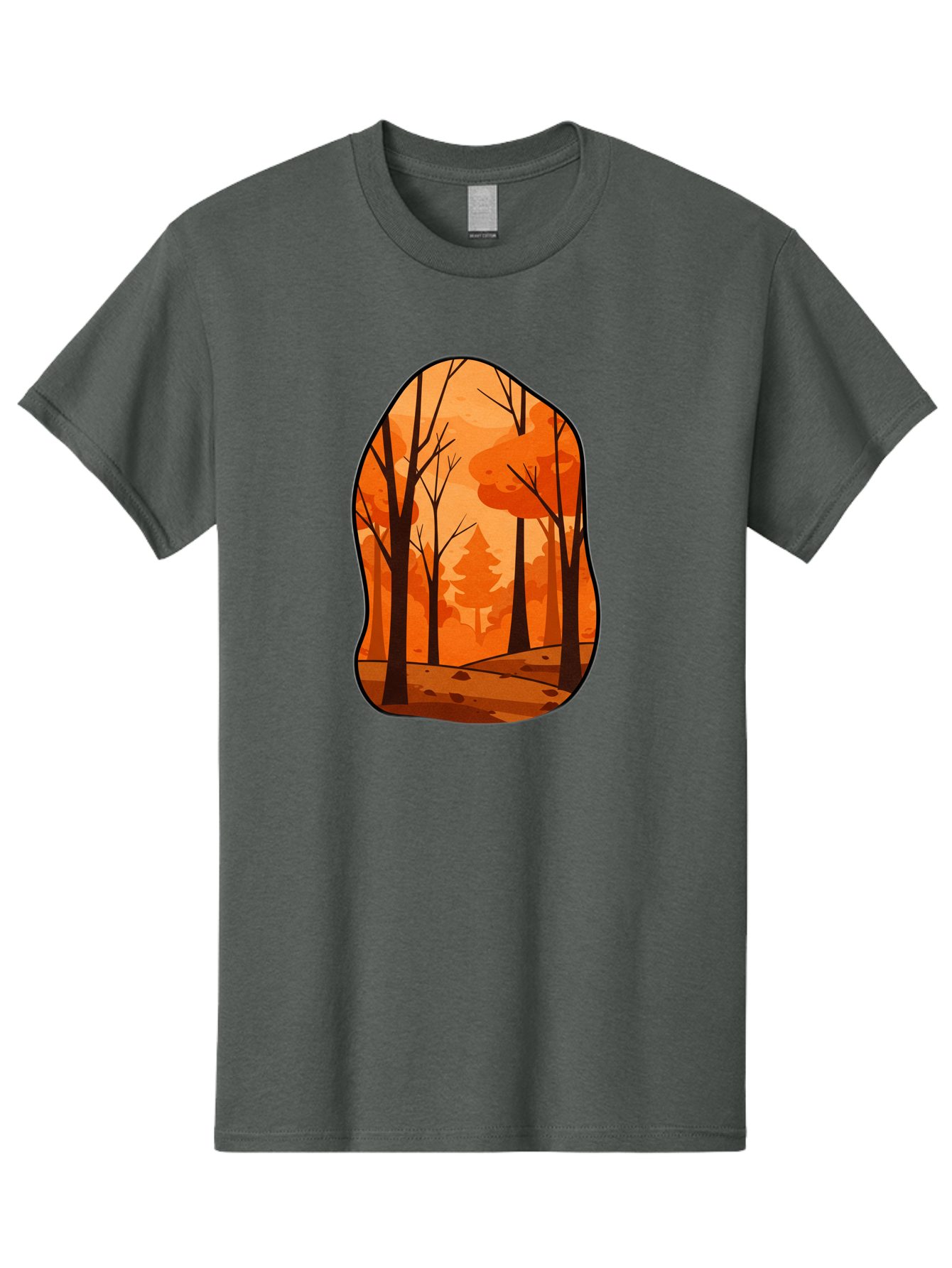 Forest-Scene-1 Men'S Graphic Tee, 100% Cotton, Comfortable Casual Summer Wear, Machine Washable, Vintage Camera, Old Camera, Antique Camera, Black Camera, Classic Photography, Photography Equipment, Nostalgic Device, Film Camera, Camera Art Baf099