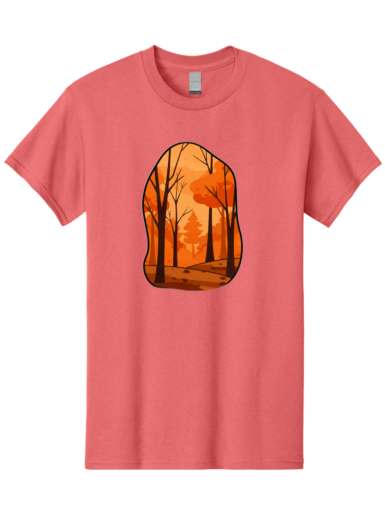 Forest-Scene-1 Men'S Graphic Tee, 100% Cotton, Comfortable Casual Summer Wear, Machine Washable, Vintage Camera, Old Camera, Antique Camera, Black Camera, Classic Photography, Photography Equipment, Nostalgic Device, Film Camera, Camera Art Baf099