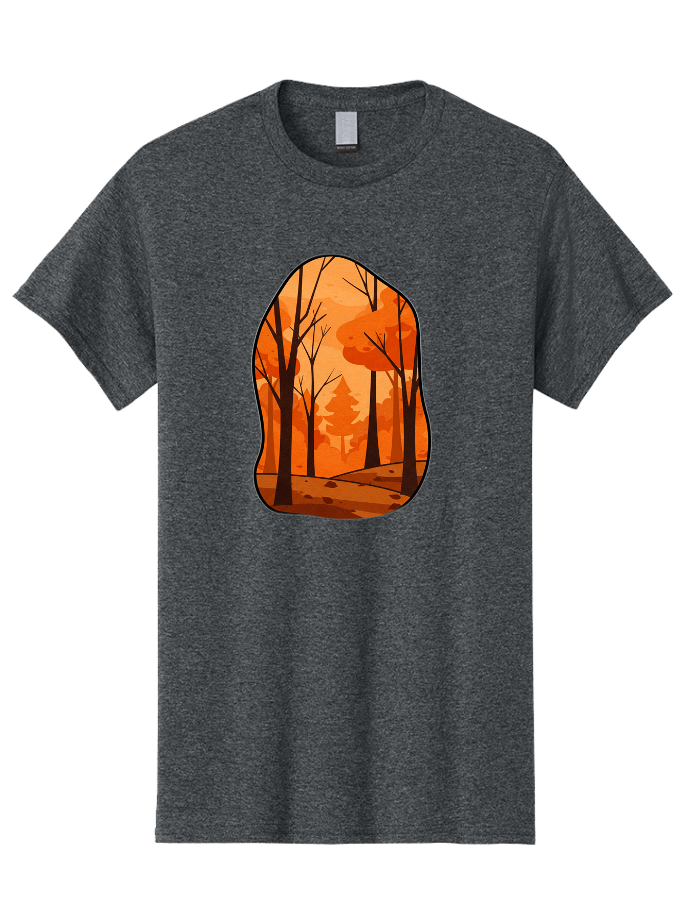Forest-Scene-1 Men'S Graphic Tee, 100% Cotton, Comfortable Casual Summer Wear, Machine Washable, Vintage Camera, Old Camera, Antique Camera, Black Camera, Classic Photography, Photography Equipment, Nostalgic Device, Film Camera, Camera Art Baf099