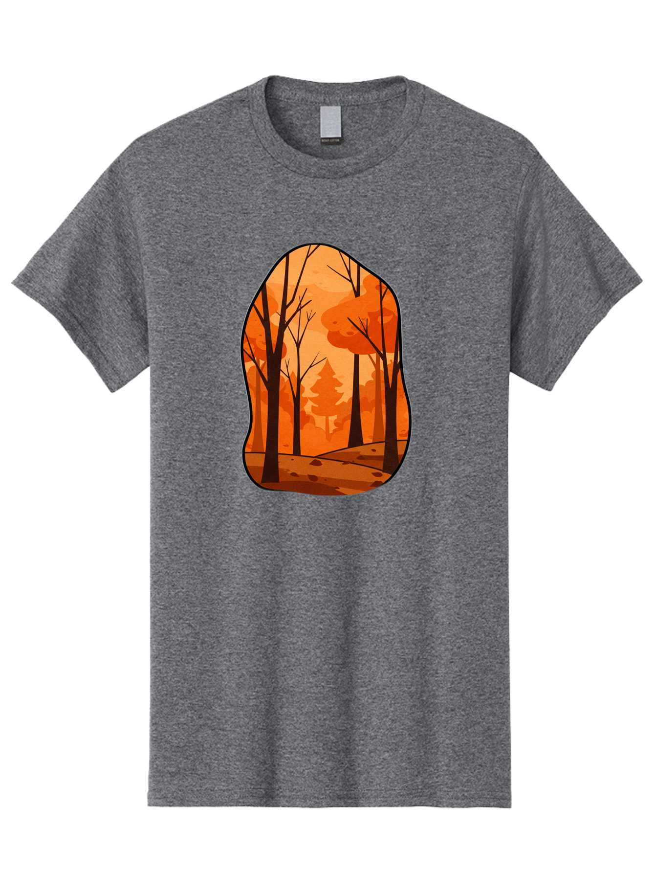 Forest-Scene-1 Men'S Graphic Tee, 100% Cotton, Comfortable Casual Summer Wear, Machine Washable, Vintage Camera, Old Camera, Antique Camera, Black Camera, Classic Photography, Photography Equipment, Nostalgic Device, Film Camera, Camera Art Baf099