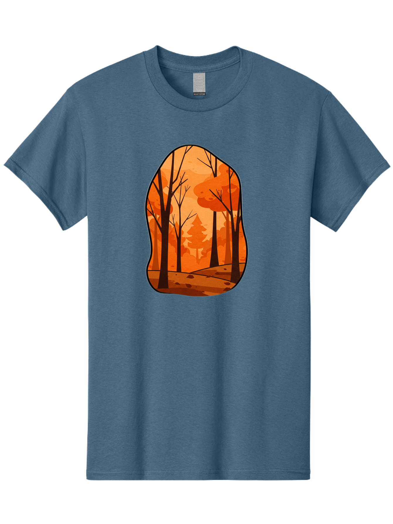 Forest-Scene-1 Men'S Graphic Tee, 100% Cotton, Comfortable Casual Summer Wear, Machine Washable, Vintage Camera, Old Camera, Antique Camera, Black Camera, Classic Photography, Photography Equipment, Nostalgic Device, Film Camera, Camera Art Baf099
