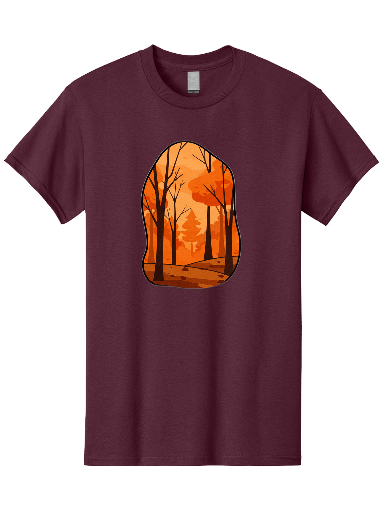 Forest-Scene-1 Men'S Graphic Tee, 100% Cotton, Comfortable Casual Summer Wear, Machine Washable, Vintage Camera, Old Camera, Antique Camera, Black Camera, Classic Photography, Photography Equipment, Nostalgic Device, Film Camera, Camera Art Baf099