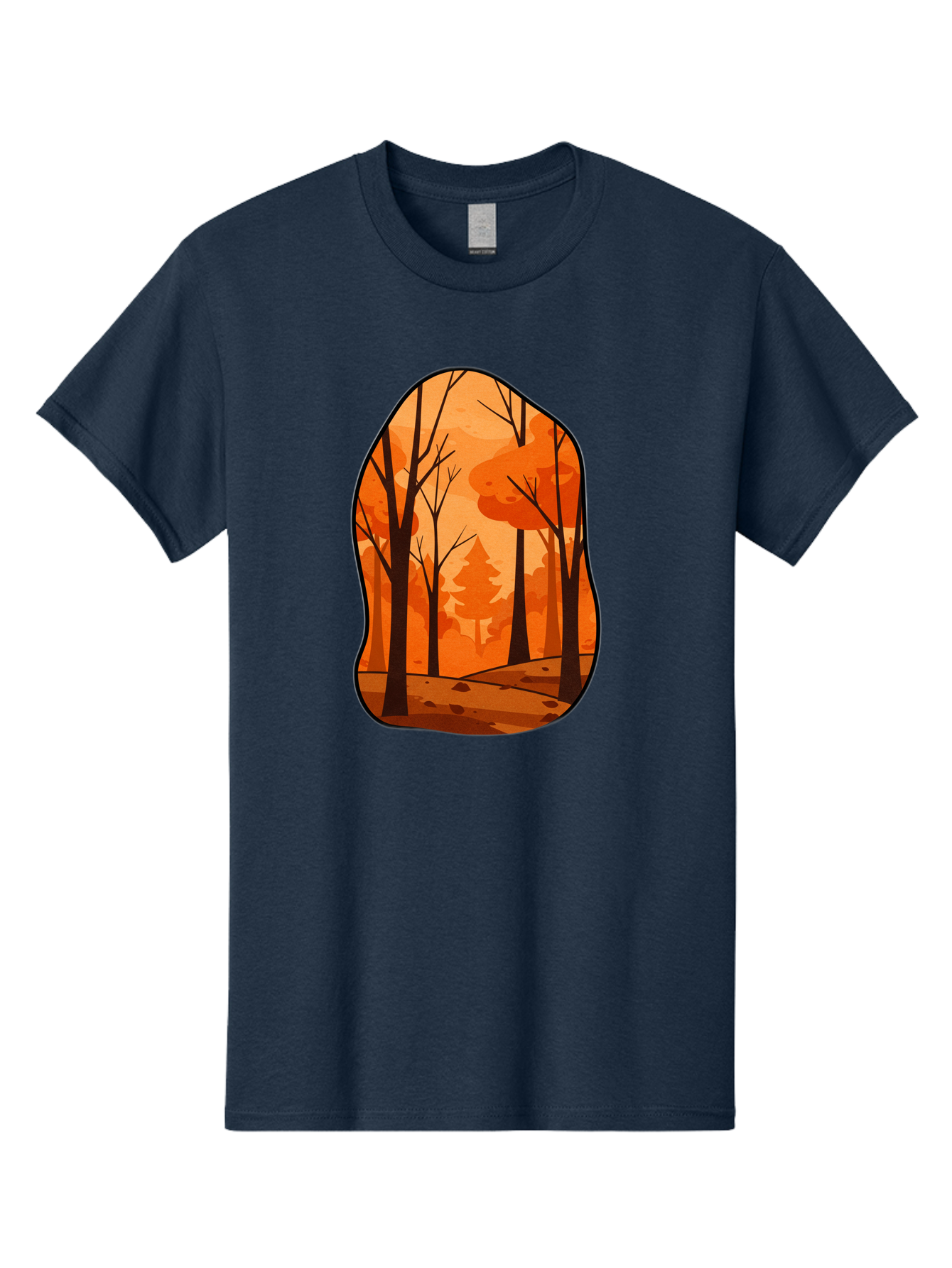 Forest-Scene-1 Men'S Graphic Tee, 100% Cotton, Comfortable Casual Summer Wear, Machine Washable, Vintage Camera, Old Camera, Antique Camera, Black Camera, Classic Photography, Photography Equipment, Nostalgic Device, Film Camera, Camera Art Baf099
