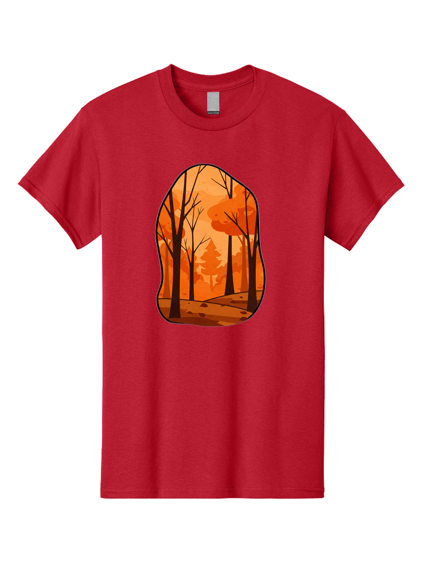 Forest-Scene-1 Men'S Graphic Tee, 100% Cotton, Comfortable Casual Summer Wear, Machine Washable, Vintage Camera, Old Camera, Antique Camera, Black Camera, Classic Photography, Photography Equipment, Nostalgic Device, Film Camera, Camera Art Baf099