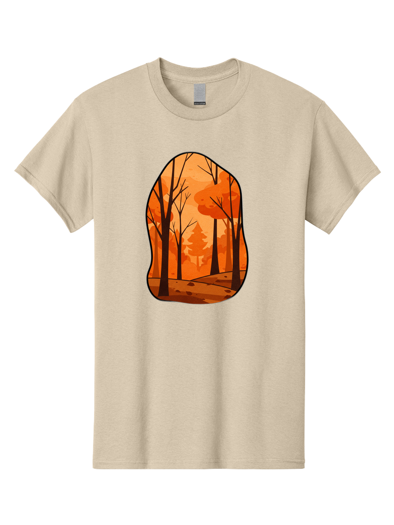 Forest-Scene-1 Men'S Graphic Tee, 100% Cotton, Comfortable Casual Summer Wear, Machine Washable, Vintage Camera, Old Camera, Antique Camera, Black Camera, Classic Photography, Photography Equipment, Nostalgic Device, Film Camera, Camera Art Baf099