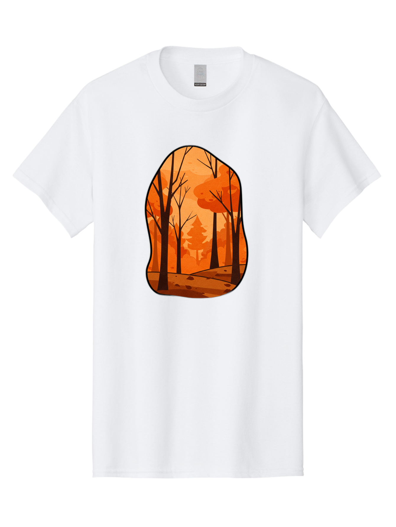Forest-Scene-1 Men'S Graphic Tee, 100% Cotton, Comfortable Casual Summer Wear, Machine Washable, Vintage Camera, Old Camera, Antique Camera, Black Camera, Classic Photography, Photography Equipment, Nostalgic Device, Film Camera, Camera Art Baf099