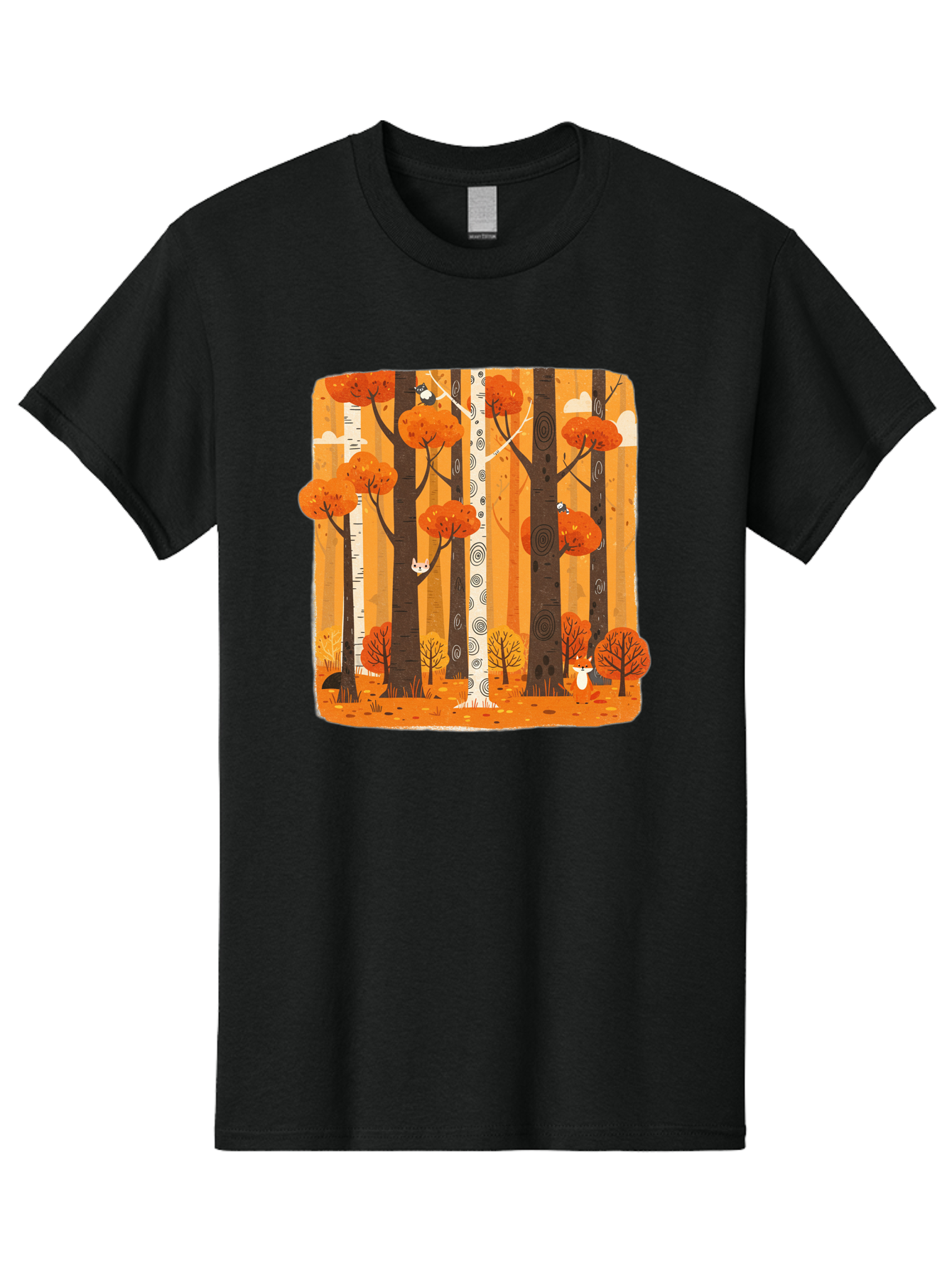Forest-Scene Men'S Graphic Tee, 100% Cotton, Comfortable Casual Summer Wear, Machine Washable, Vintage Camera, Old Camera, Antique Camera, Black Camera, Classic Photography, Photography Equipment, Nostalgic Device, Film Camera, Camera Art Baf100