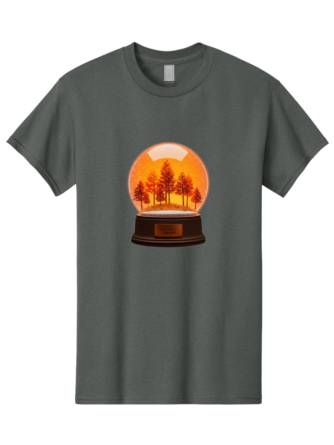 Forest-Snow-Globe Men'S Graphic Tee, 100% Cotton, Comfortable Casual Summer Wear, Machine Washable, Vintage Camera, Old Camera, Antique Camera, Black Camera, Classic Photography, Photography Equipment, Nostalgic Device, Film Camera, Camera Art Baf101