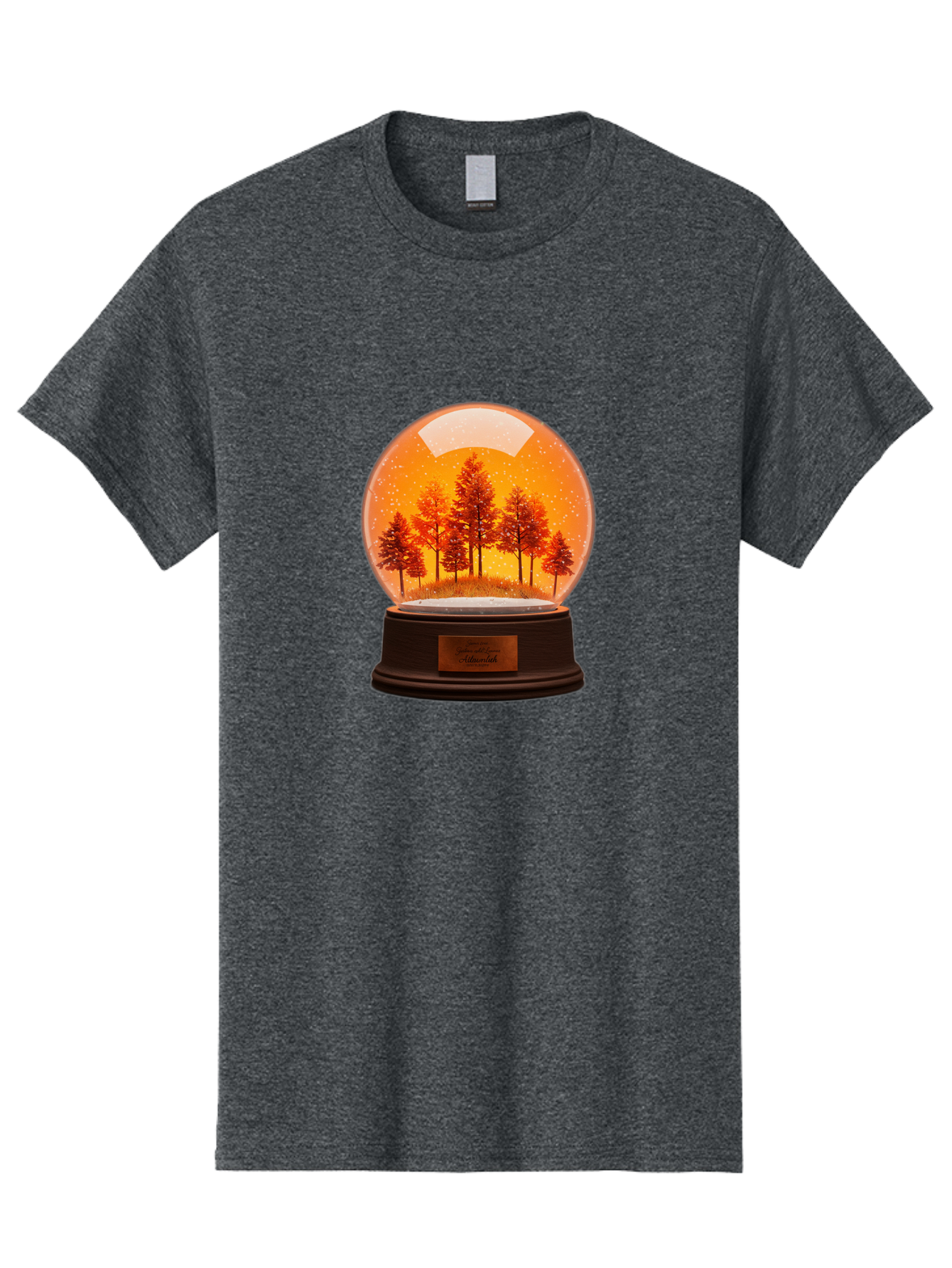 Forest-Snow-Globe Men'S Graphic Tee, 100% Cotton, Comfortable Casual Summer Wear, Machine Washable, Vintage Camera, Old Camera, Antique Camera, Black Camera, Classic Photography, Photography Equipment, Nostalgic Device, Film Camera, Camera Art Baf101