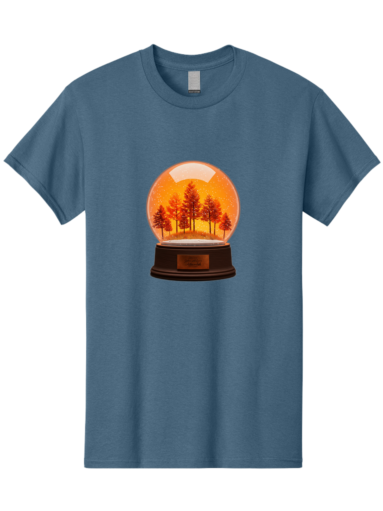 Forest-Snow-Globe Men'S Graphic Tee, 100% Cotton, Comfortable Casual Summer Wear, Machine Washable, Vintage Camera, Old Camera, Antique Camera, Black Camera, Classic Photography, Photography Equipment, Nostalgic Device, Film Camera, Camera Art Baf101
