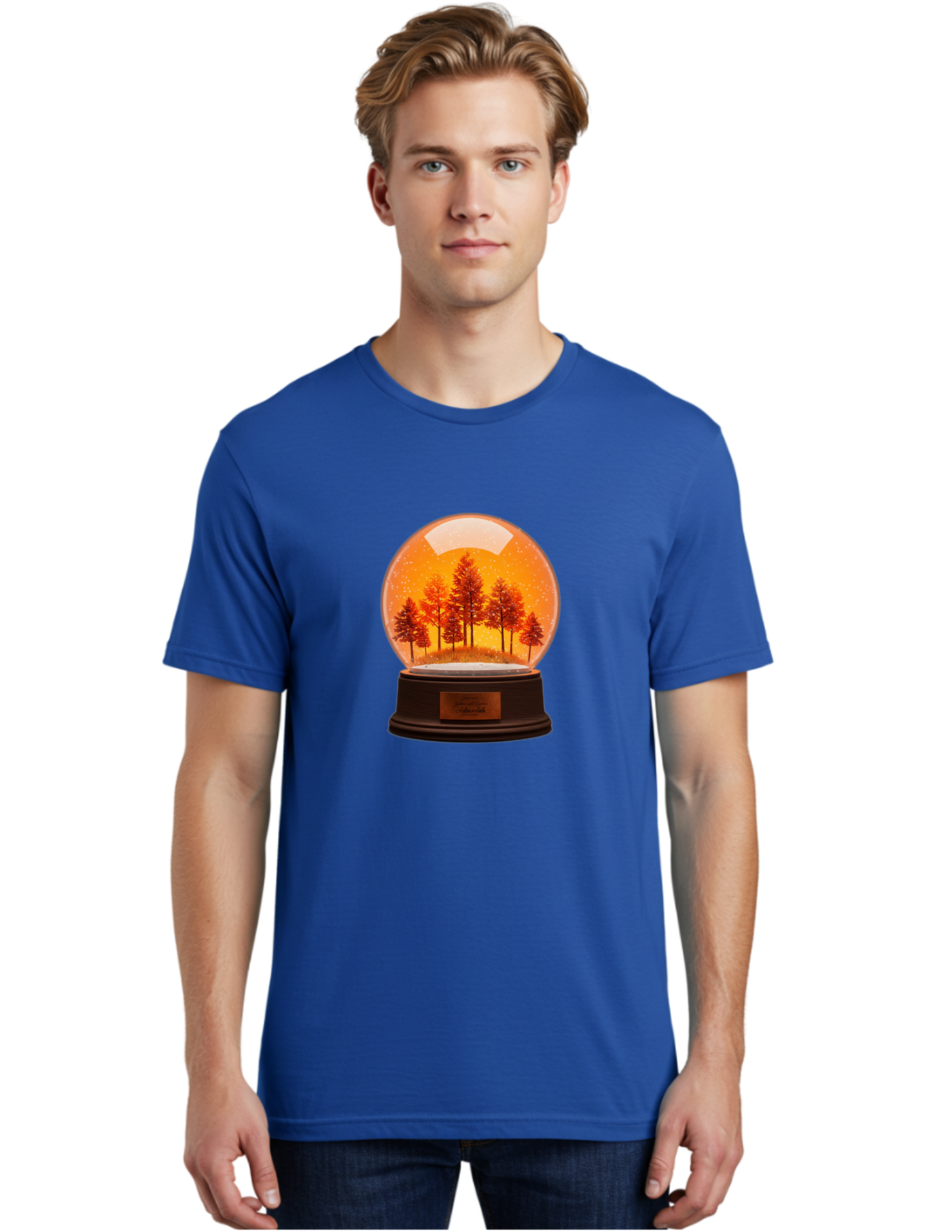 Forest-Snow-Globe Men'S Graphic Tee, 100% Cotton, Comfortable Casual Summer Wear, Machine Washable, Vintage Camera, Old Camera, Antique Camera, Black Camera, Classic Photography, Photography Equipment, Nostalgic Device, Film Camera, Camera Art Baf101