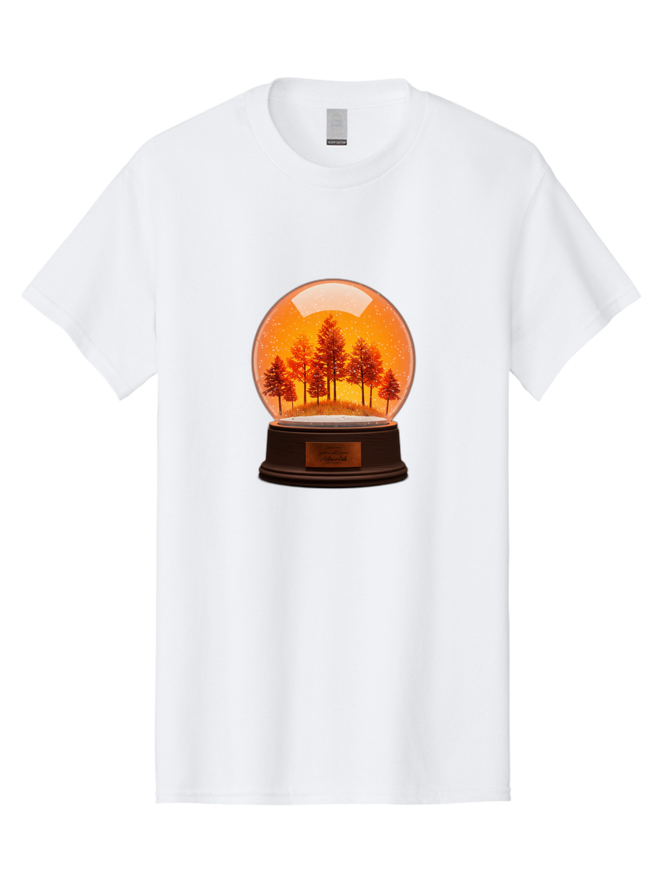 Forest-Snow-Globe Men'S Graphic Tee, 100% Cotton, Comfortable Casual Summer Wear, Machine Washable, Vintage Camera, Old Camera, Antique Camera, Black Camera, Classic Photography, Photography Equipment, Nostalgic Device, Film Camera, Camera Art Baf101