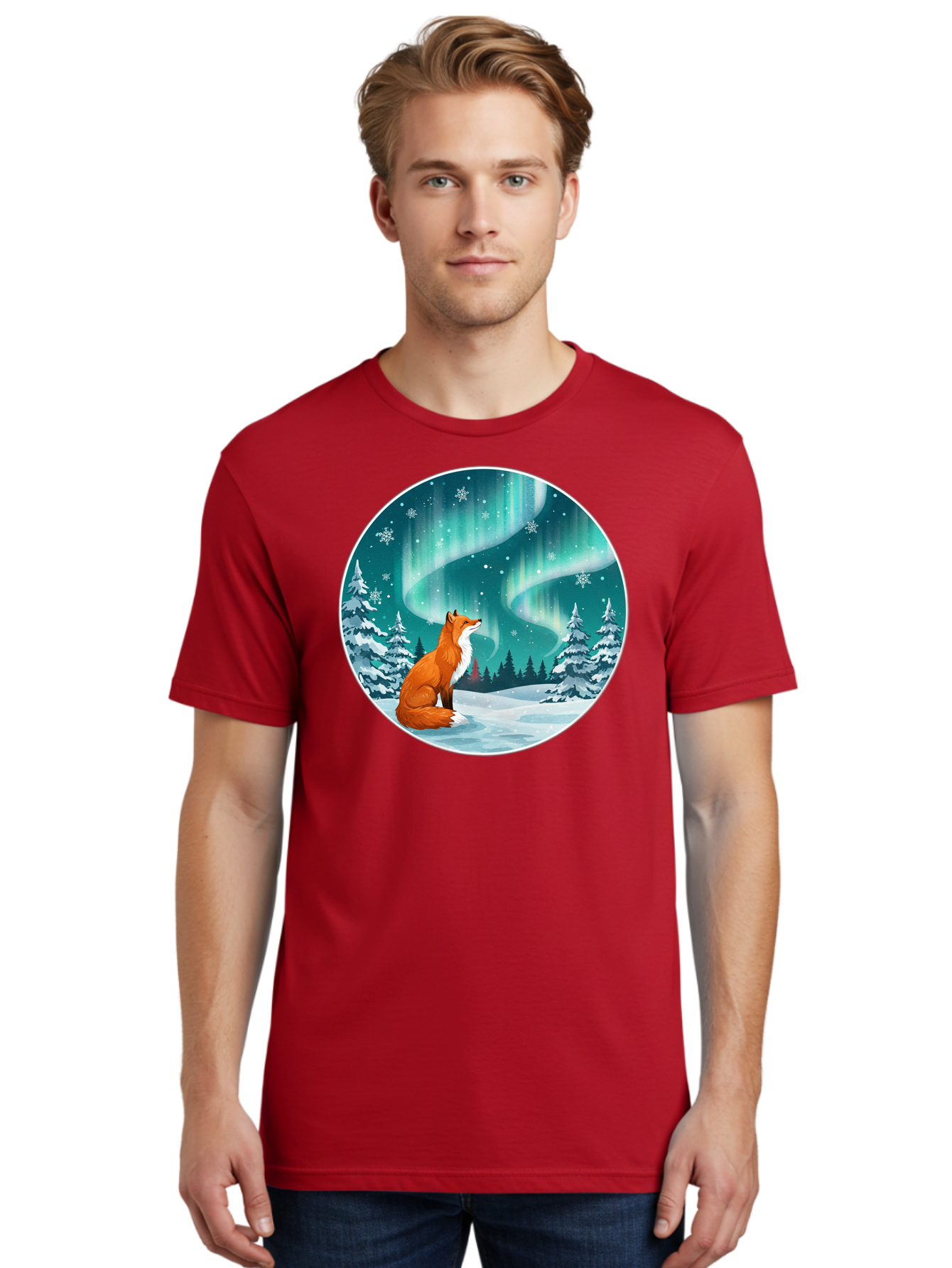 Fox-And-Northern-Lights Men'S Graphic Tee, 100% Cotton, Comfortable Casual Summer Wear, Machine Washable, Vintage Camera, Old Camera, Antique Camera, Black Camera, Classic Photography, Photography Equipment, Nostalgic Device, Film Camera, Baf105