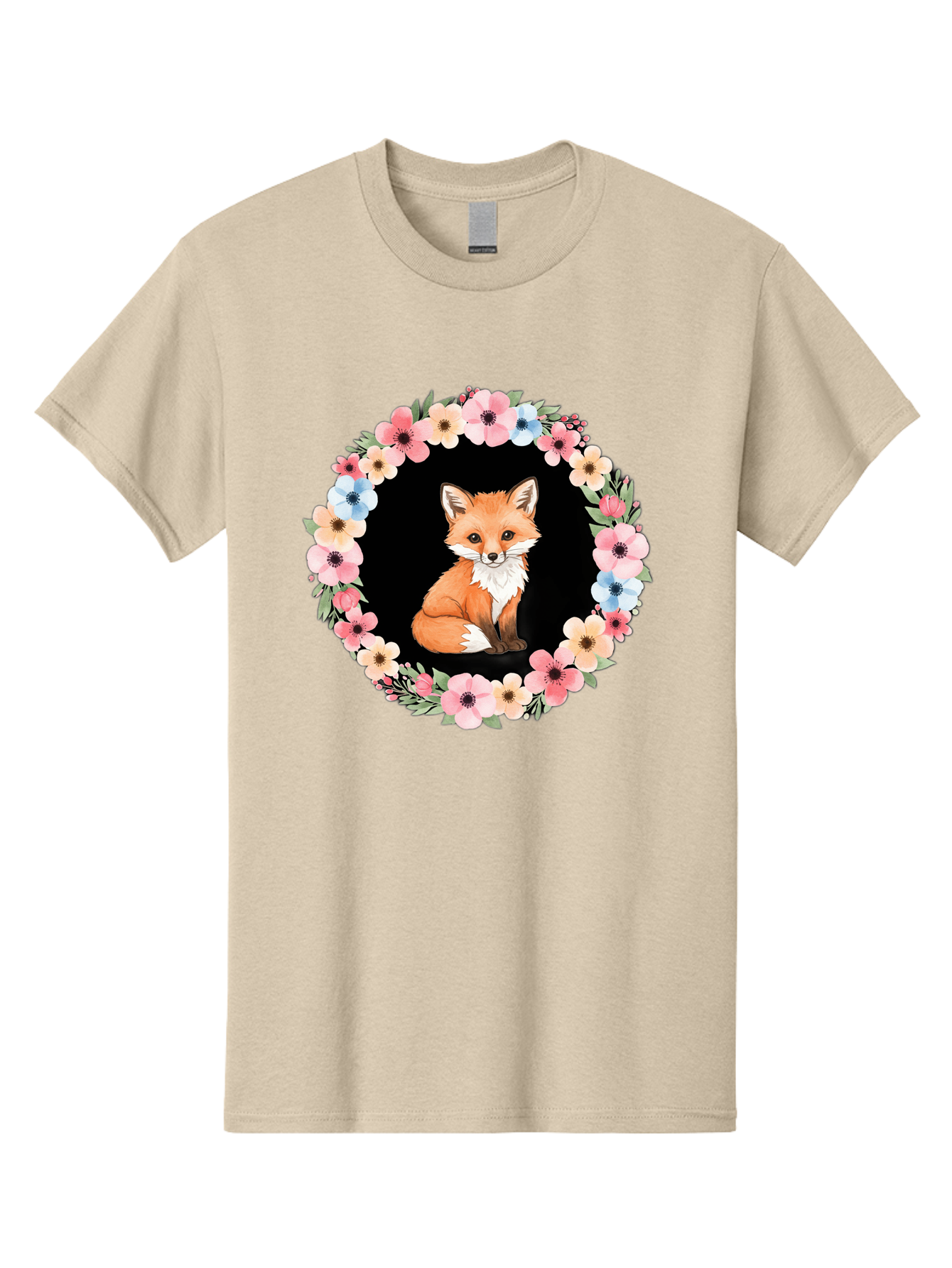 Fox-In-Floral-Wreath Men'S Graphic Tee, 100% Cotton, Comfortable Casual Summer Wear, Machine Washable, Vintage Camera, Old Camera, Antique Camera, Black Camera, Classic Photography, Photography Equipment, Nostalgic Device, Film Camera, Baf108