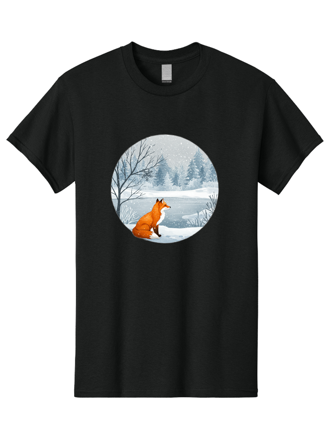 Fox-In-Winter-Landscape Men'S Graphic Tee, 100% Cotton, Comfortable Casual Summer Wear, Machine Washable, Vintage Camera, Old Camera, Antique Camera, Black Camera, Classic Photography, Photography Equipment, Nostalgic Device, Film Camera, Baf109