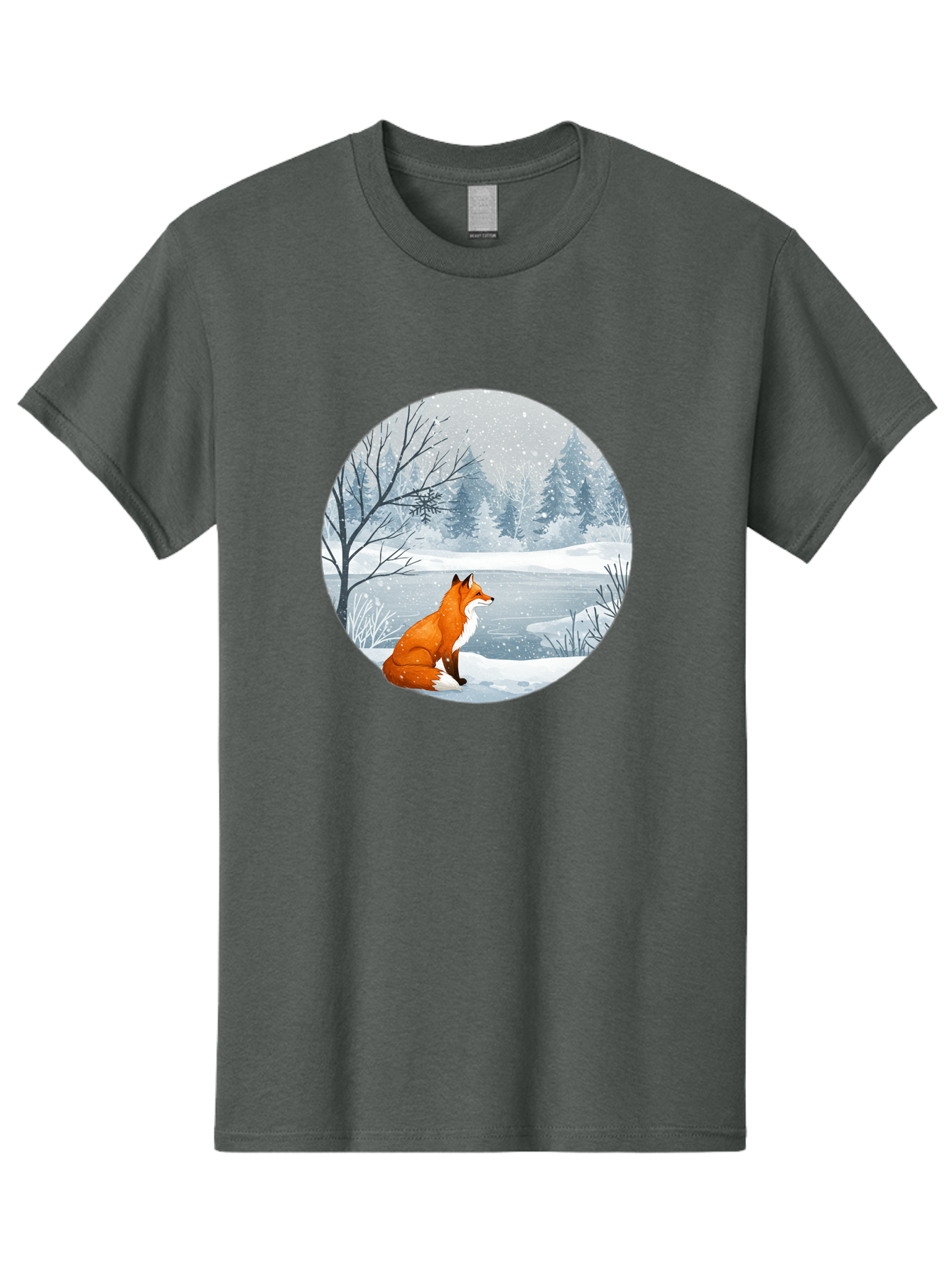 Fox-In-Winter-Landscape Men'S Graphic Tee, 100% Cotton, Comfortable Casual Summer Wear, Machine Washable, Vintage Camera, Old Camera, Antique Camera, Black Camera, Classic Photography, Photography Equipment, Nostalgic Device, Film Camera, Baf109