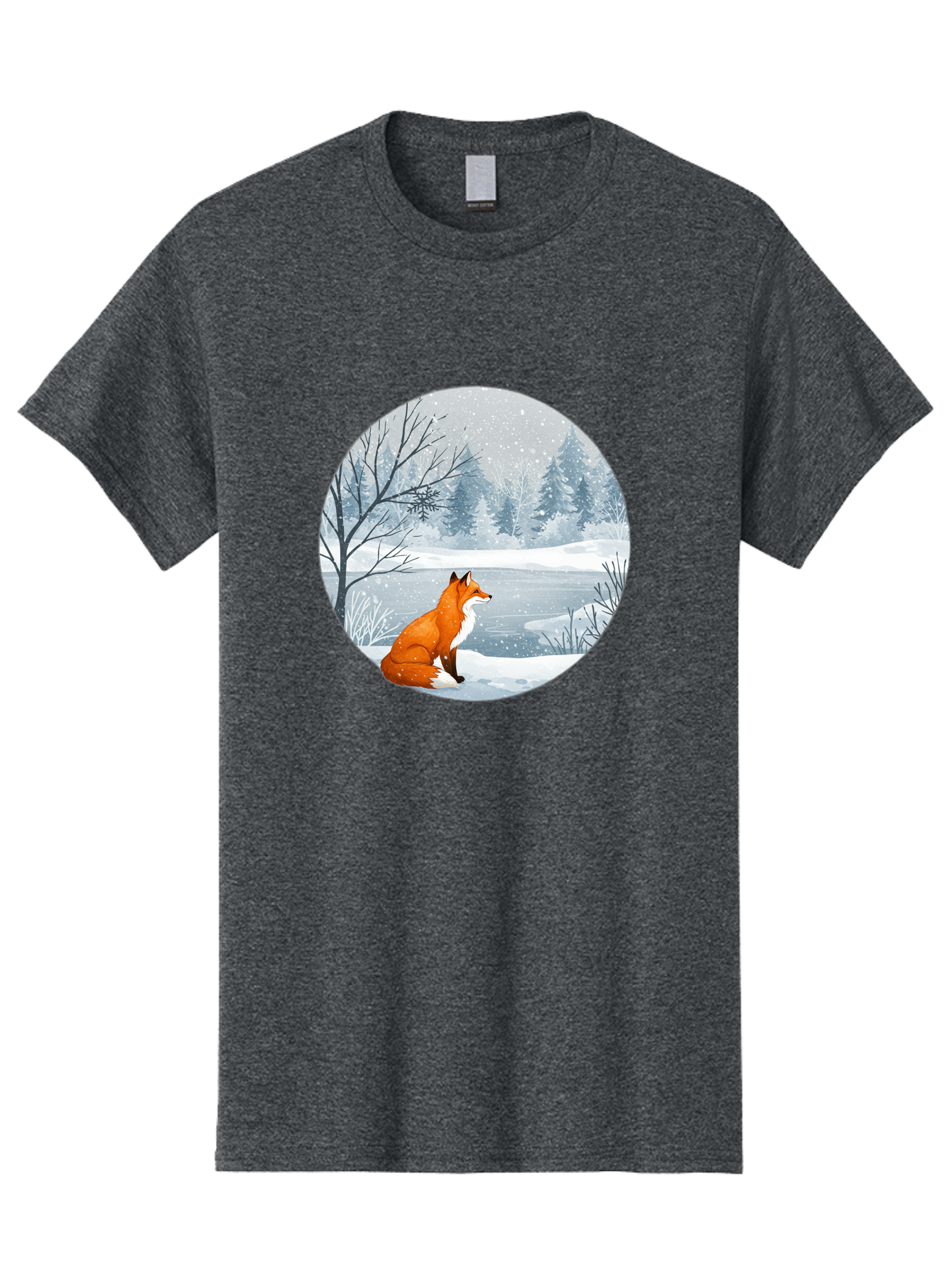 Fox-In-Winter-Landscape Men'S Graphic Tee, 100% Cotton, Comfortable Casual Summer Wear, Machine Washable, Vintage Camera, Old Camera, Antique Camera, Black Camera, Classic Photography, Photography Equipment, Nostalgic Device, Film Camera, Baf109