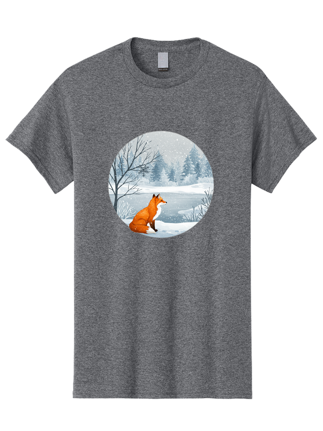 Fox-In-Winter-Landscape Men'S Graphic Tee, 100% Cotton, Comfortable Casual Summer Wear, Machine Washable, Vintage Camera, Old Camera, Antique Camera, Black Camera, Classic Photography, Photography Equipment, Nostalgic Device, Film Camera, Baf109