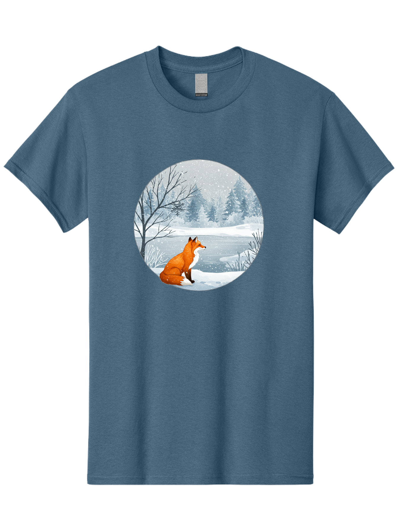 Fox-In-Winter-Landscape Men'S Graphic Tee, 100% Cotton, Comfortable Casual Summer Wear, Machine Washable, Vintage Camera, Old Camera, Antique Camera, Black Camera, Classic Photography, Photography Equipment, Nostalgic Device, Film Camera, Baf109