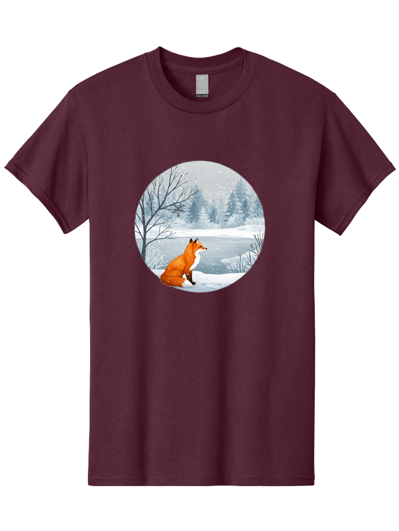 Fox-In-Winter-Landscape Men'S Graphic Tee, 100% Cotton, Comfortable Casual Summer Wear, Machine Washable, Vintage Camera, Old Camera, Antique Camera, Black Camera, Classic Photography, Photography Equipment, Nostalgic Device, Film Camera, Baf109